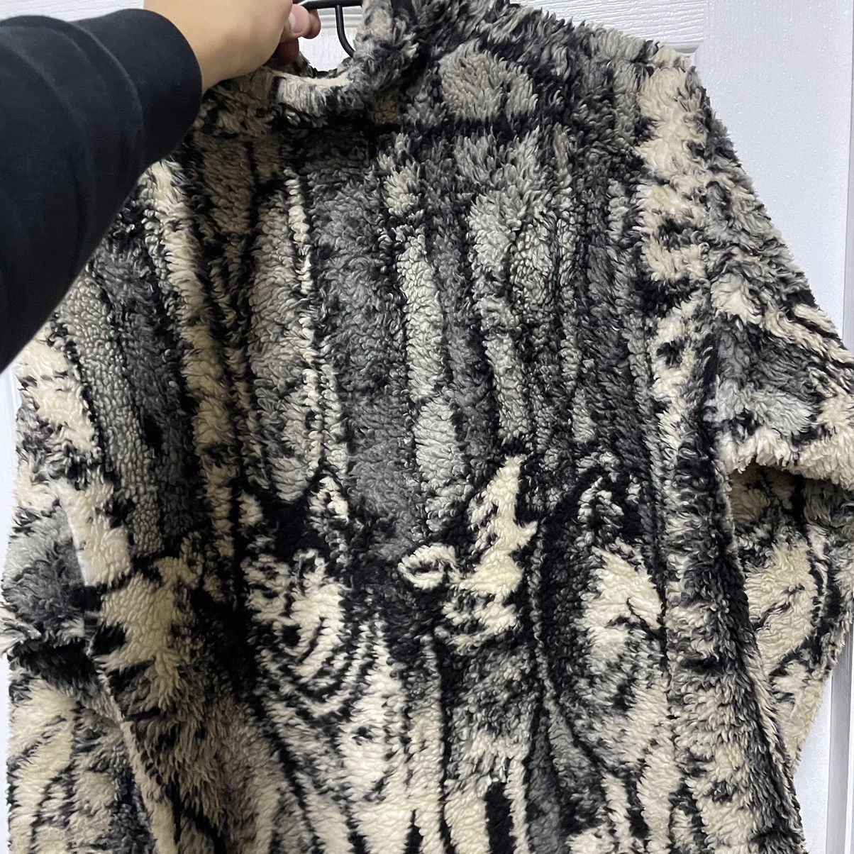 Vintage Vintage 90's wolf Print Fleece Sherpa Jacket animal forest Size US S / EU 44-46 / 1 - 6 Thumbnail