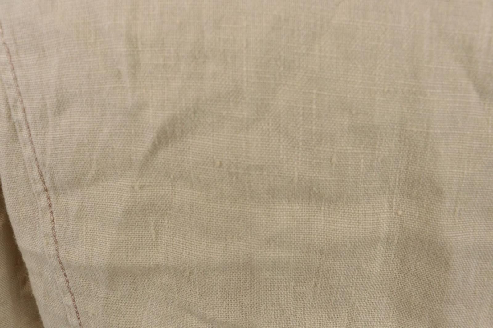 Designer Elisa Cavaletti Beige Linen Lagenlook Shirt Blouse Tunic Size M / US 6-8 / IT 42-44 - 11 Thumbnail