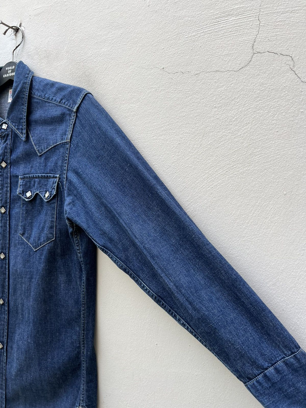 Levi's Vintage Clothing × Vintage Vintage 2000 LVC Levi’s Short Horn Denim Western Shirt Size US M / EU 48-50 / 2 - 11 Thumbnail