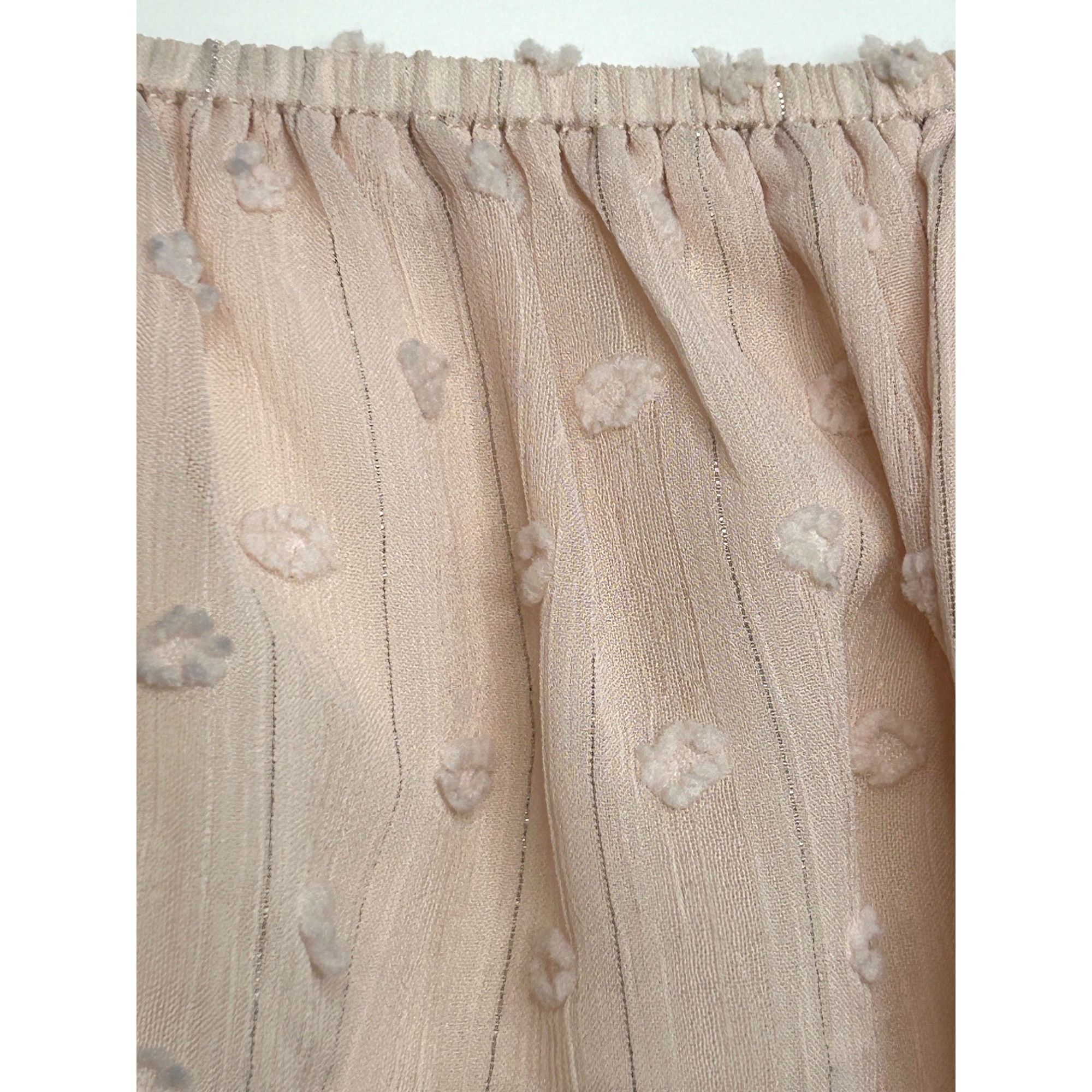 Other DO + BE Blouse Pink S Texture Balloon Sleeve Smocked Ruffle Size S / US 4 / IT 40 - 12 Thumbnail
