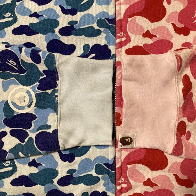 Bape BAPE Separate Shark Full Zip Hoodie ABC CAMO PINK × BLUE APE Size US XXL / EU 58 / 5 - 7 Thumbnail