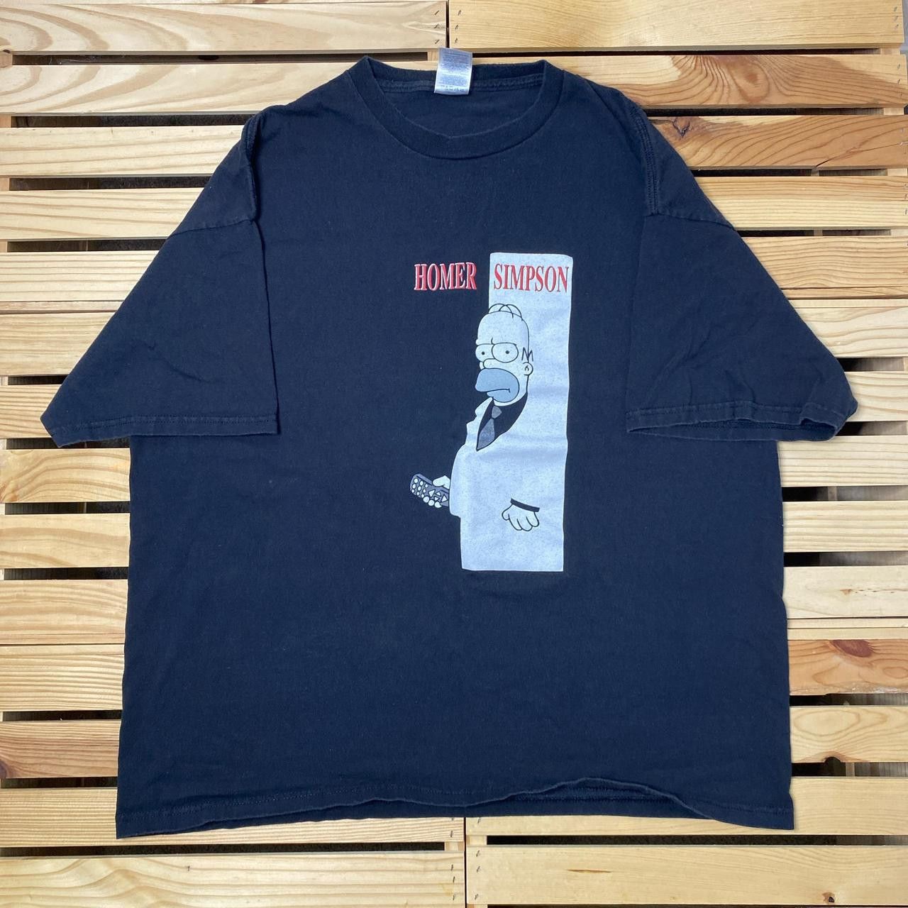 Delta Vintage Simpsons x Scarface Black Cartoon Promo Tee Size 2XL Size US XXL / EU 58 / 5 - 1 Thumbnail