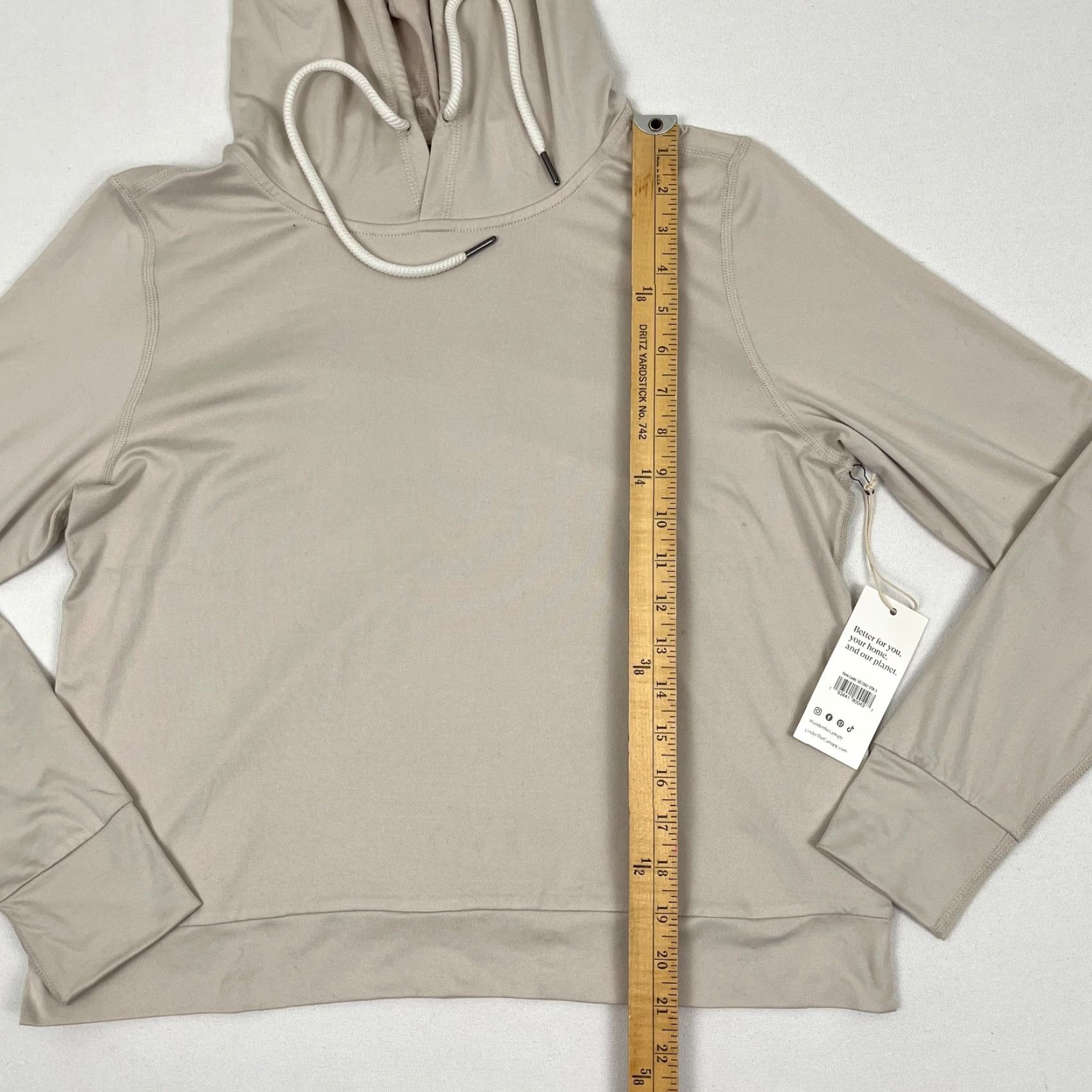 Vintage VINTAGE Under The Canopy Hoodie Womens Small Beige Lounge Athleisure Stretch Pullover Size M / US 6-8 / IT 42-44 - 4 Thumbnail