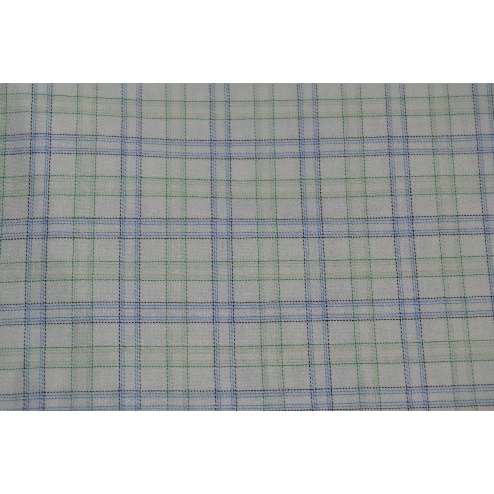 Brooks Brothers Brooks Brothers Men's Dress Shirt L/S 17.5 White Cotton Plaid Non-Iron Barrel Cuff Size 48R - 4 Thumbnail