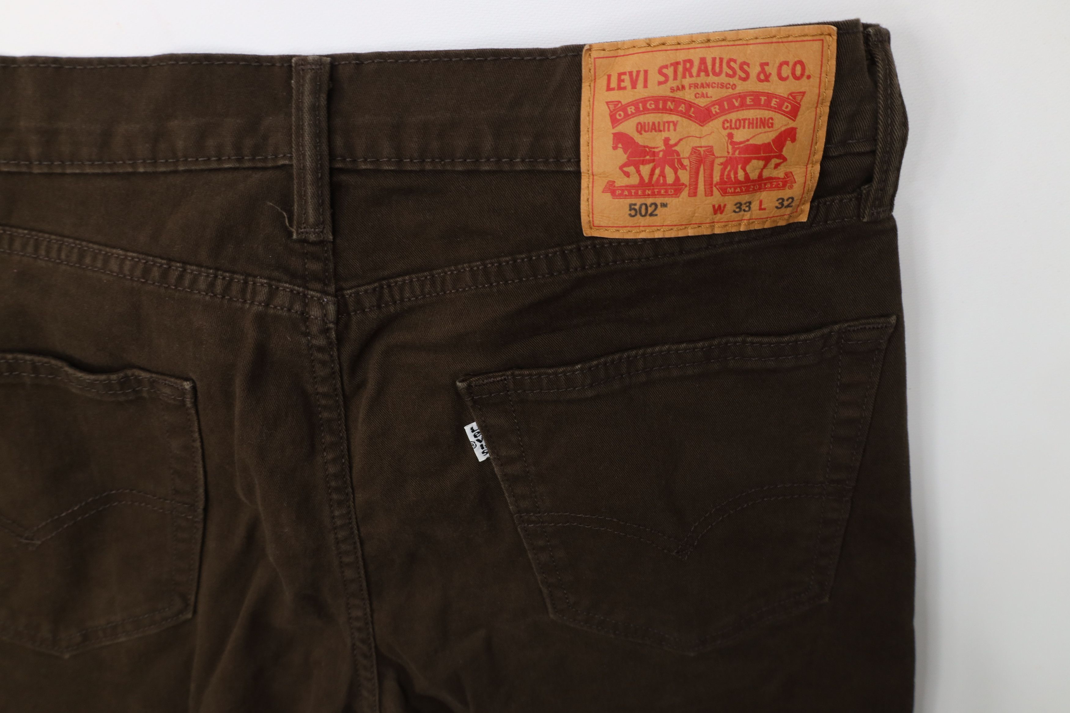 Levi's Vintage Y2K Levis 502 Slim Taper Leg Twill Pants Brown Size US 33 - 13 Thumbnail