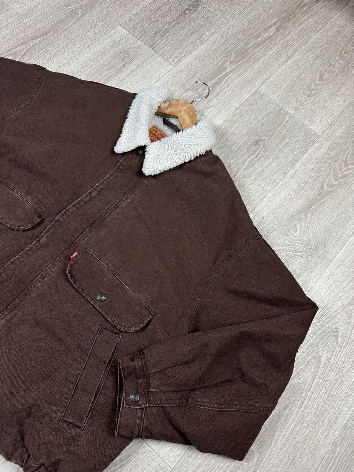 Levi's Levi’s Rancher Sherpa Trucker Brown Jacket Size XL Size US XL / EU 56 / 4 - 3 Thumbnail