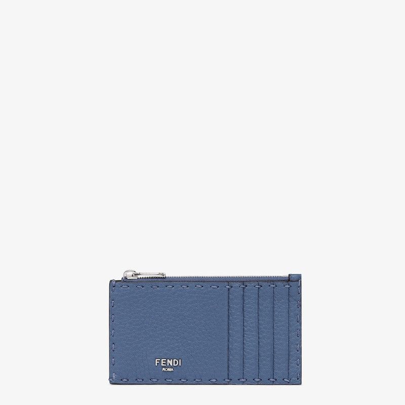 Fendi o1s1wg111125 Size: OS/ Selleria Card Holder in Blue Size ONE SIZE - 1 Thumbnail