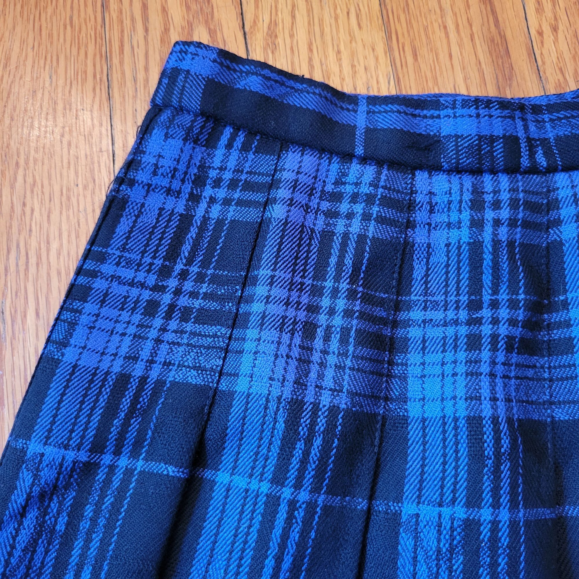 Pendleton Pendleton Purple Black Plaid Wool Pleated Skirt 12 School Gi Size 34" / US 12 / IT 48 - 2 Thumbnail