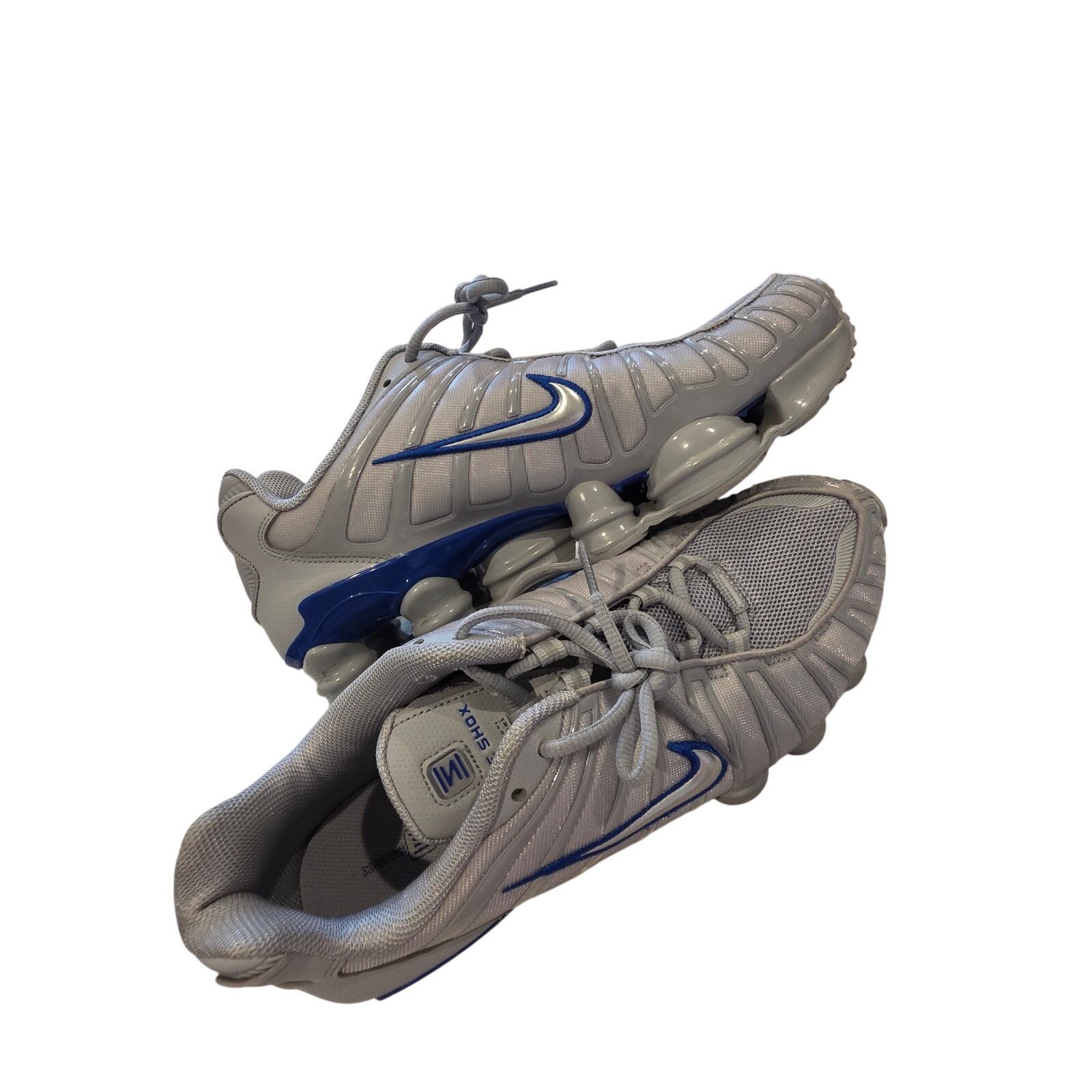 Nike Nike Shox R4 Mens 12 Gray Blue Athletic Running Sneakers Size US 12 / EU 45 - 12 Thumbnail