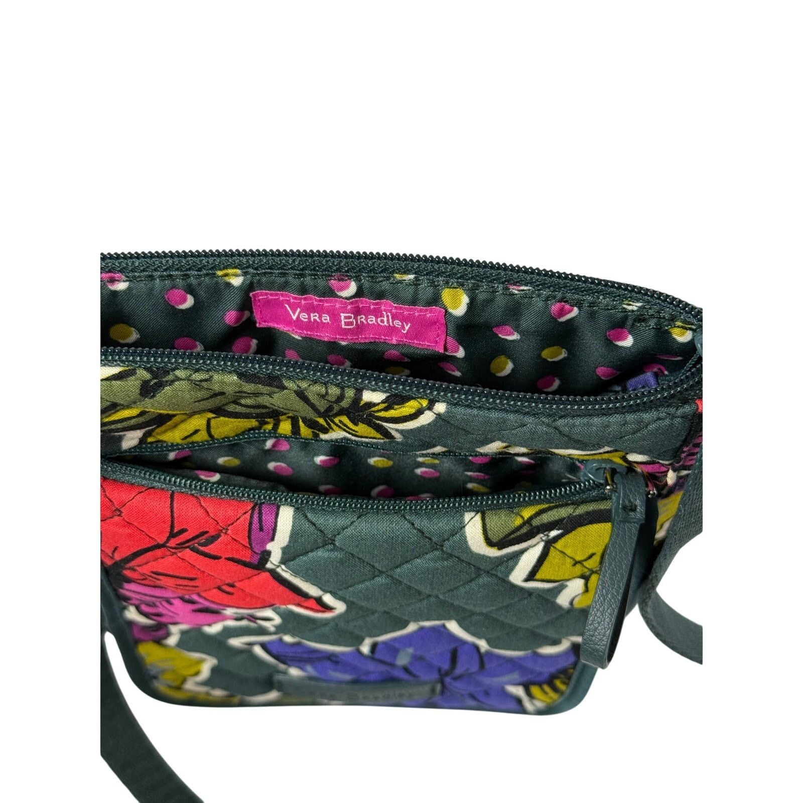 Vera Bradley VB Mini Hipster Iconic RFID FALLING FLOWERS Crossbody Size ONE SIZE - 3 Thumbnail