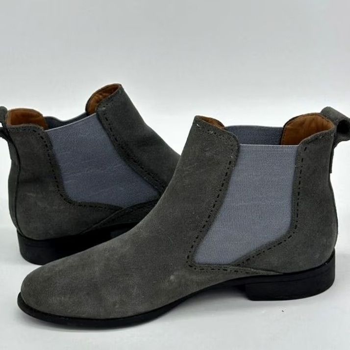Joseph Marc Joseph Chelsea Boots Suede Leather Womens 10.5 Grey Ankle Pull On Boots Womens Mens? Size US 11 / IT 41 - 5 Thumbnail