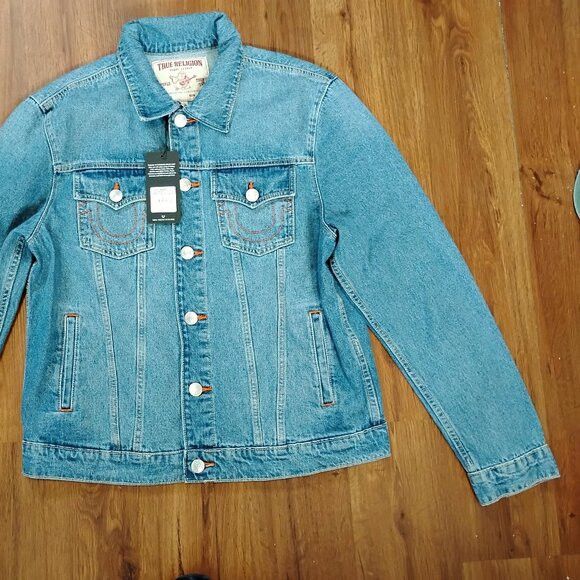 True Religion NWT True Religion Jesse SN Trucker Jean Jacket Denim Size US M / EU 48-50 / 2 - 3 Thumbnail