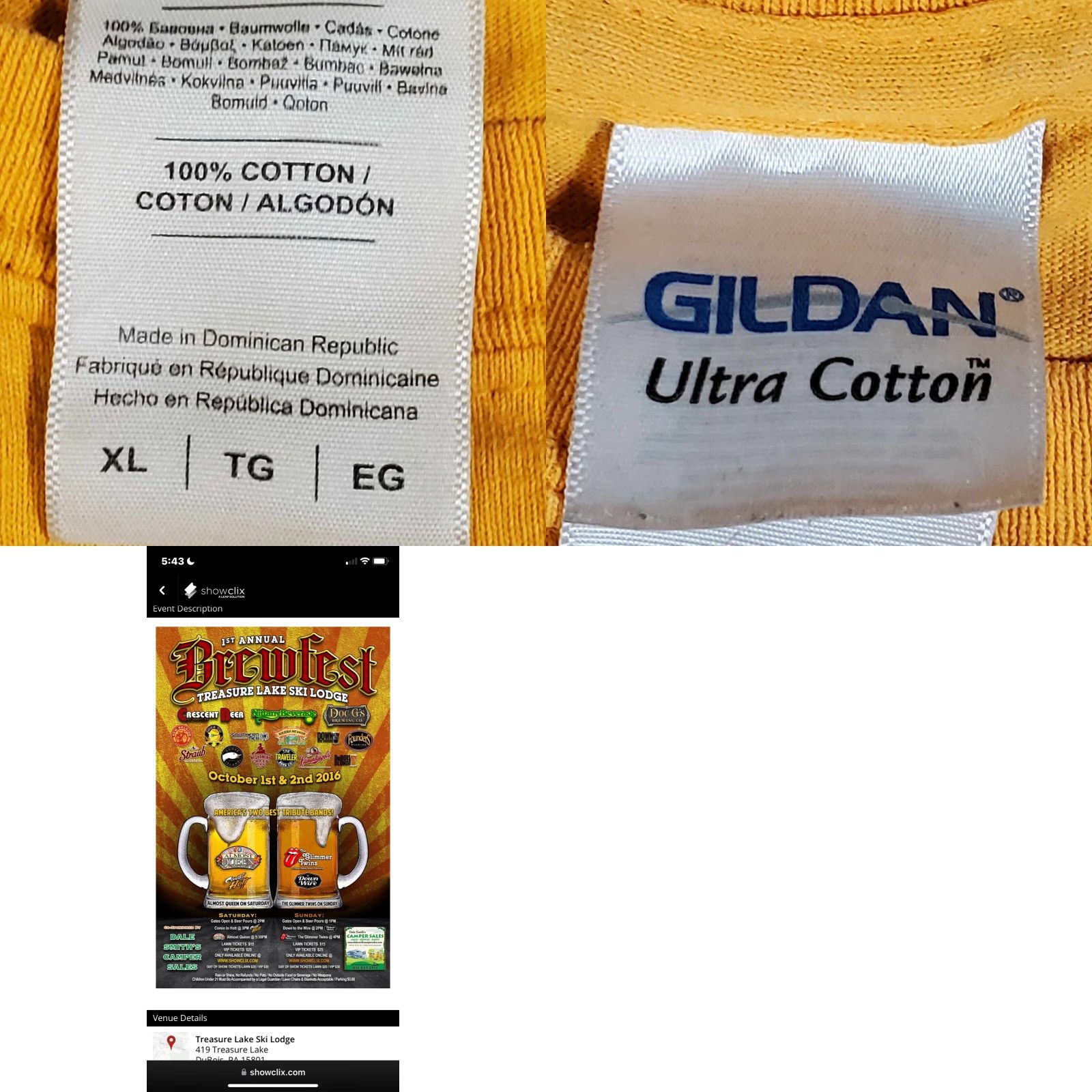 Gildan FIRST Original Brewfest T Shirt Treasure Lake Ski Lodge Dubois PA XL RARE Size US XL / EU 56 / 4 - 8 Thumbnail