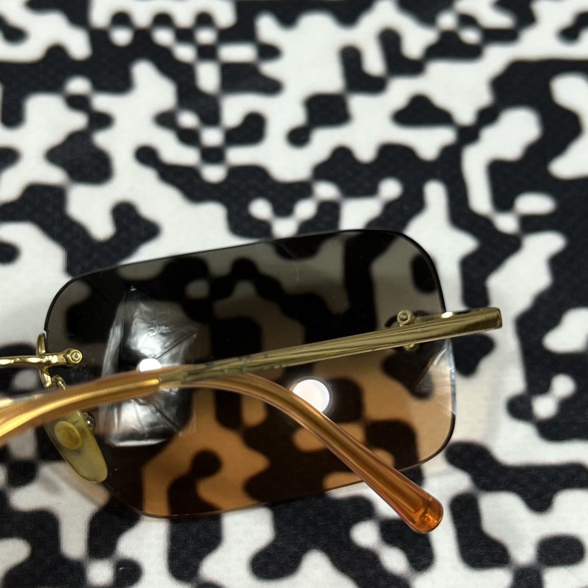 Chanel Vintage Y2K CHANEL Rimles Brown Lens Sunglasses Luxury Style Size ONE SIZE - 16 Thumbnail