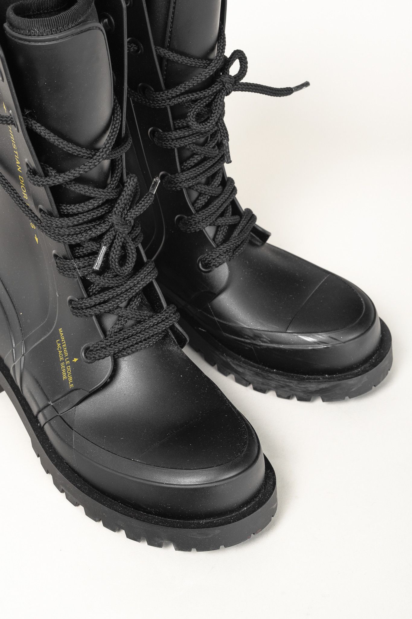 Dior Christian Dior DiorCamp Bee Accent Rubber Combat Style Boot Size US 6.5 / IT 36.5 - 6 Thumbnail