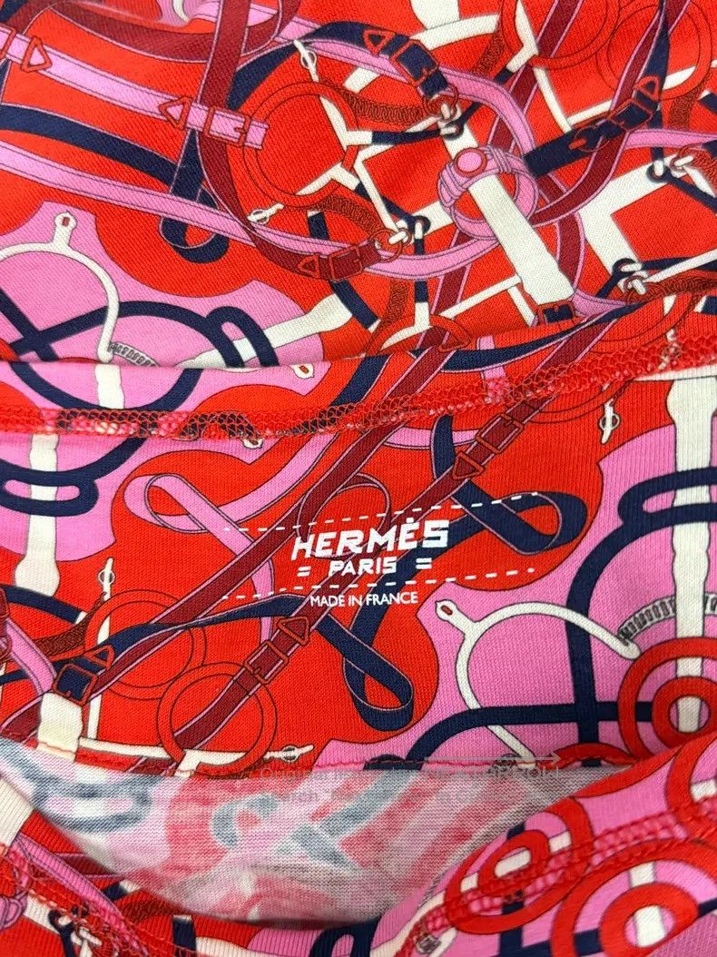 Hermes Hermes Red printed long-sleeve dress Size XXS / US 00 / IT 34 - 4 Thumbnail