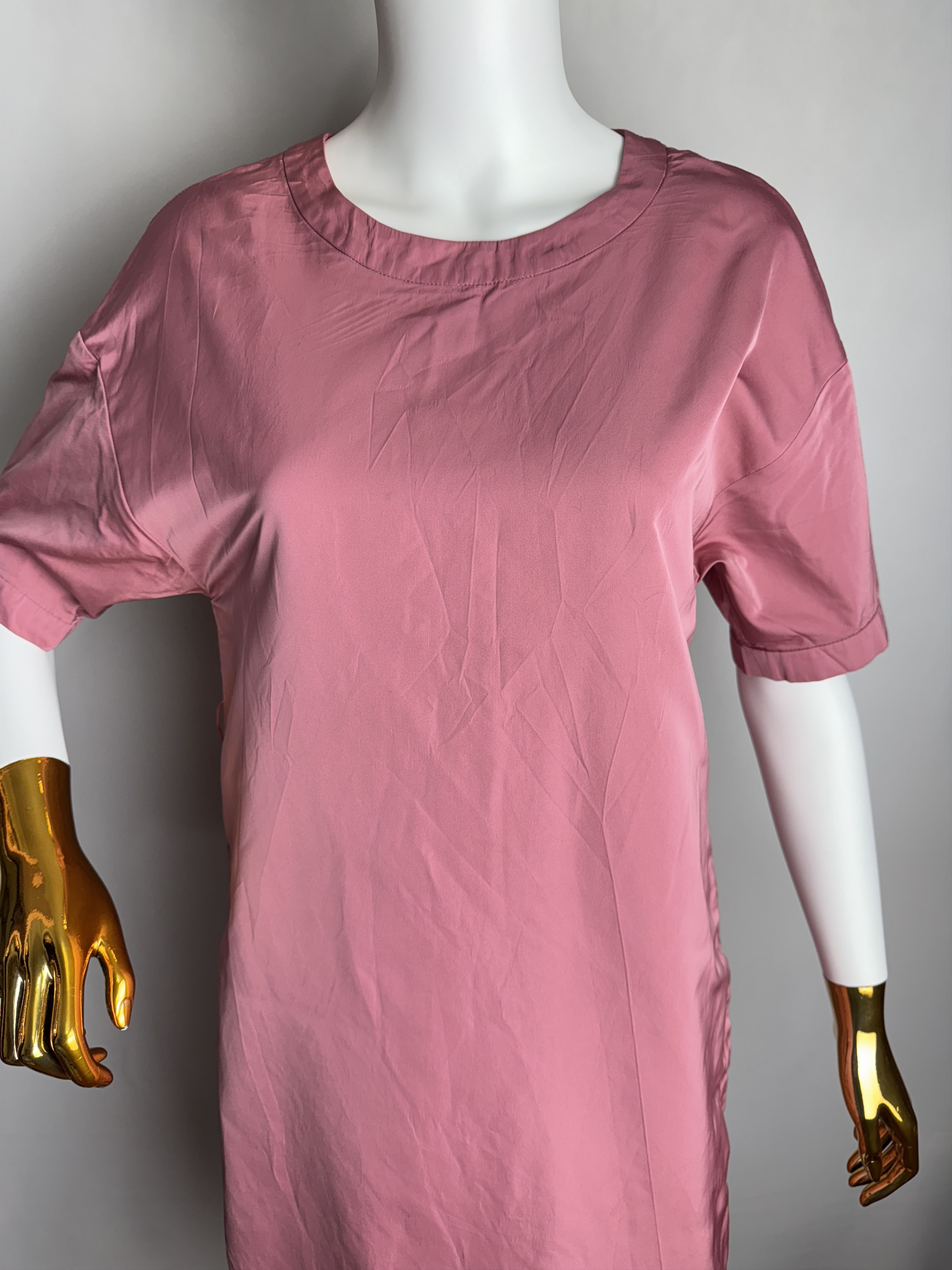 Max Mara × Weekend Max Mara 'S MAX MARA women’s pink short sleeve dress Size L / US 10 / IT 46 - 10 Thumbnail