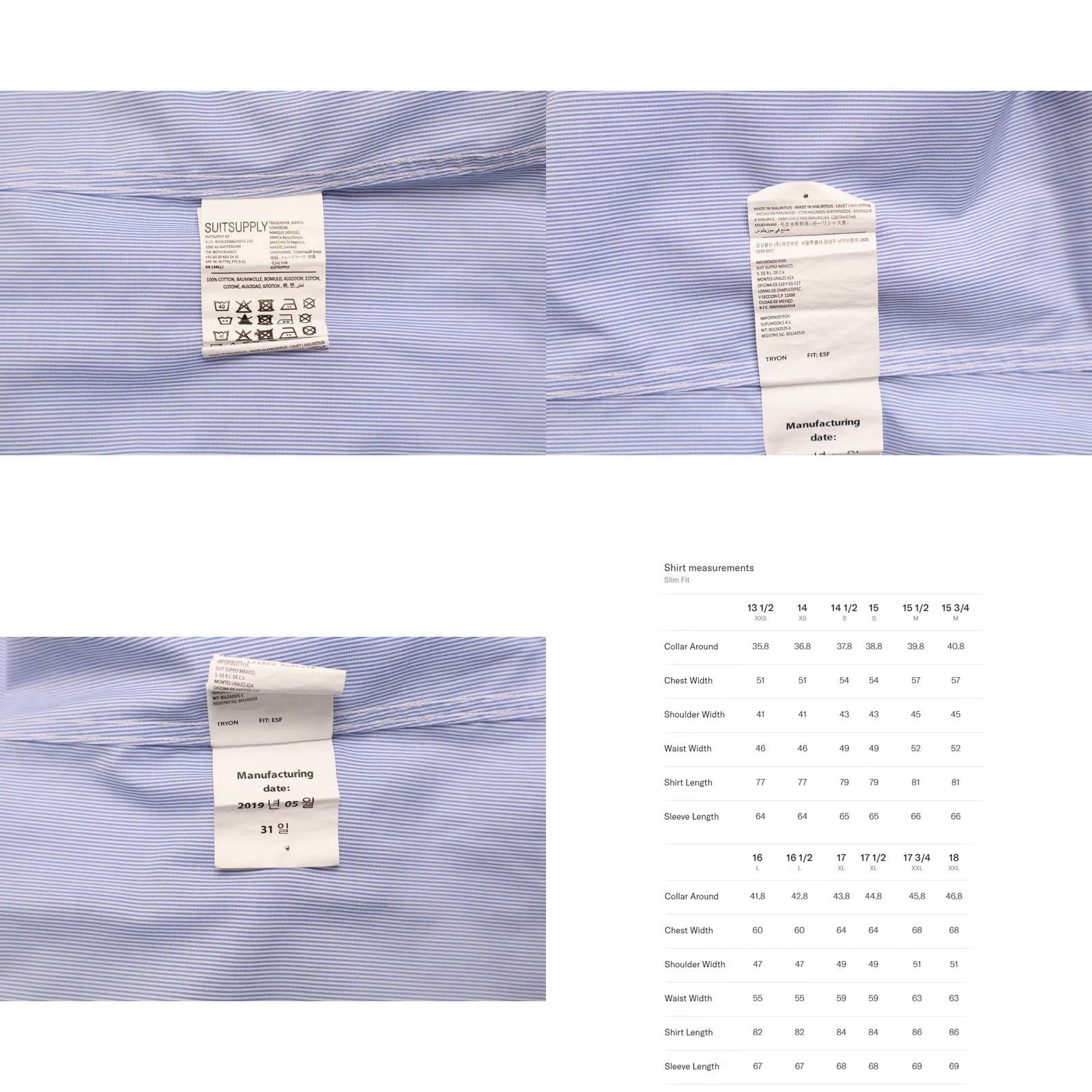 Suitsupply Suitsupply Try On Extra Slim Fit Formal Shirt Men's 41 / 16 Cutaway Pinstripe Shirt Adults Blue Pinstripe Formal Button-Up Size 42R - 8 Thumbnail