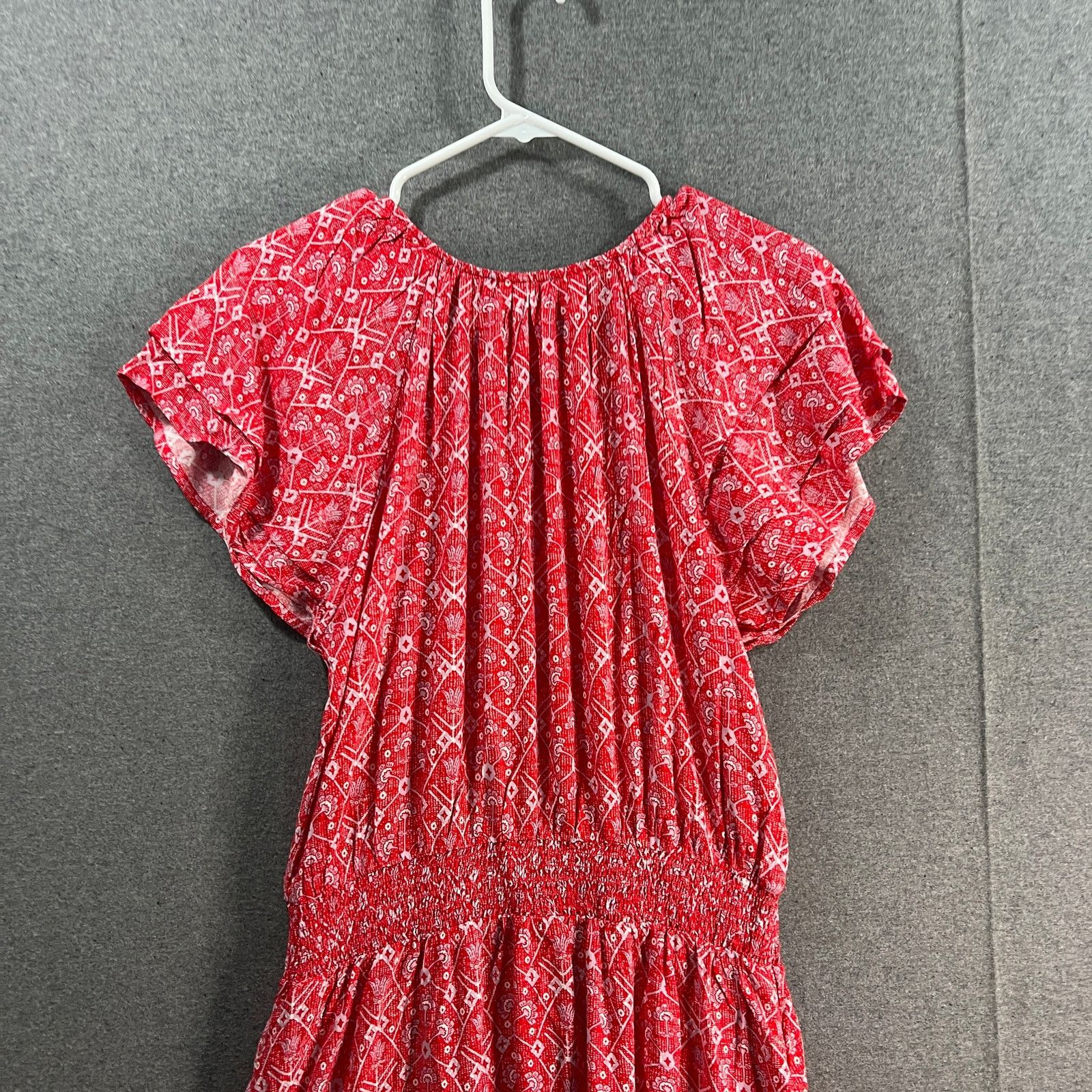 Other Destination 365 Short-Sleeve Midi Dress with Smo Red Size S / US 4 / IT 40 - 14 Thumbnail