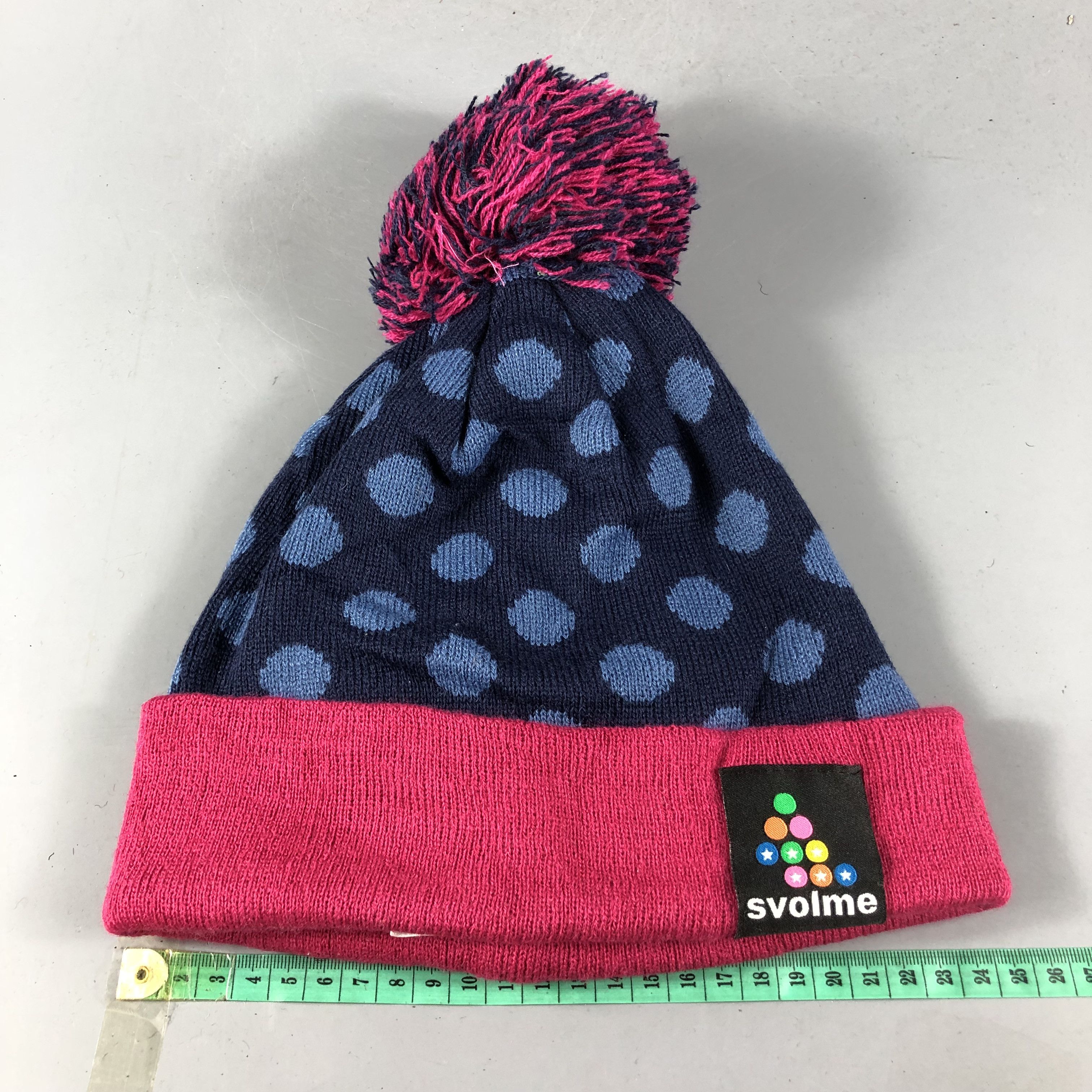 Vintage Svolme Polka Dots Bobble Beanie Snowcap Snow Hat B587 Size ONE SIZE - 3 Thumbnail