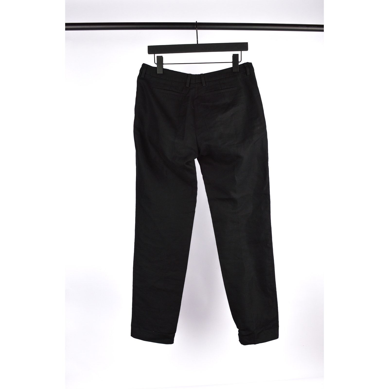 Dries Van Noten Dries Van Noten formal black linen pants Size US 34 / EU 50 - 2 Thumbnail