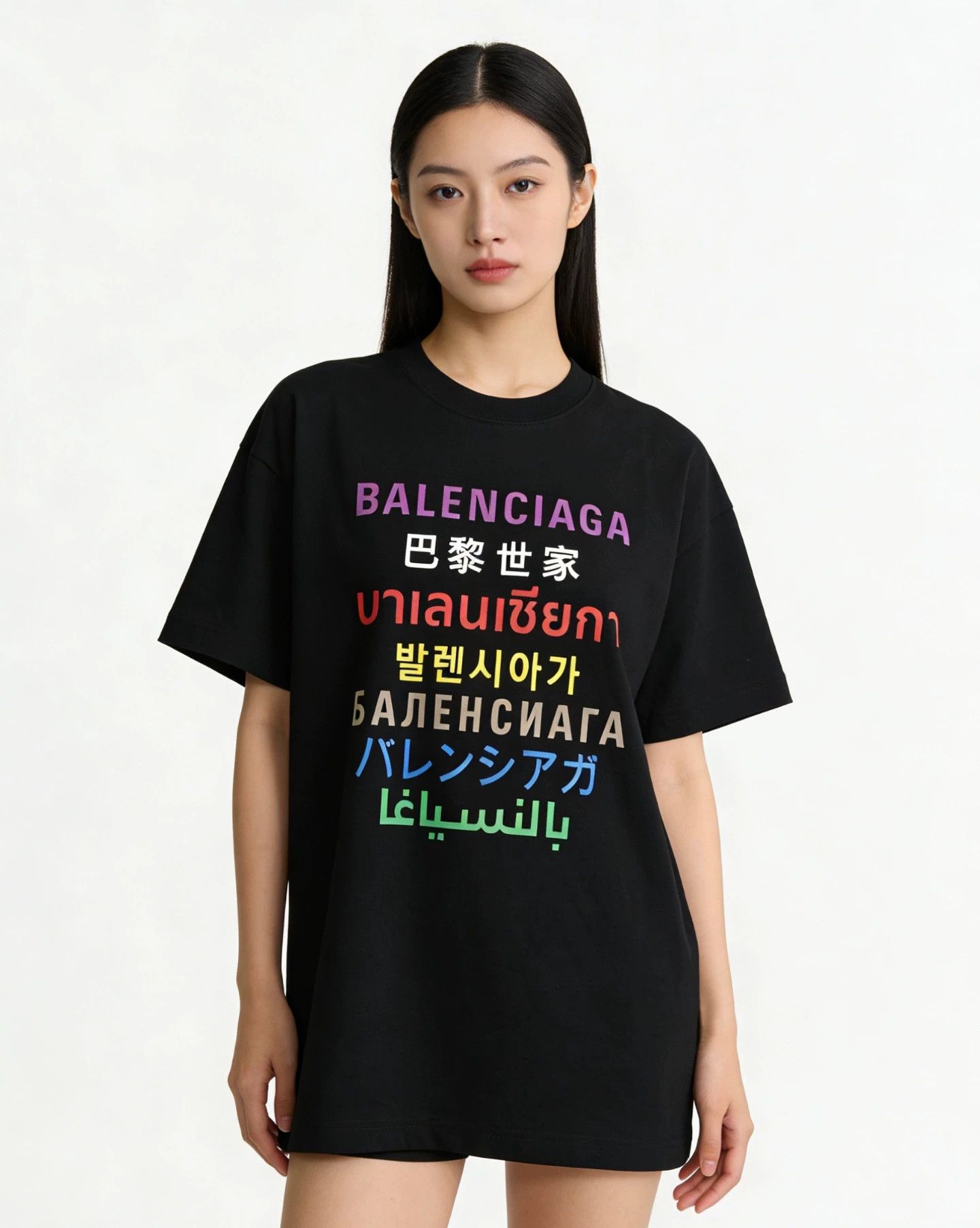Balenciaga Balenciaga 7-Language Print SS Tee XS 99 New Size XS / US 0-2 / IT 36-38 - 1 Thumbnail