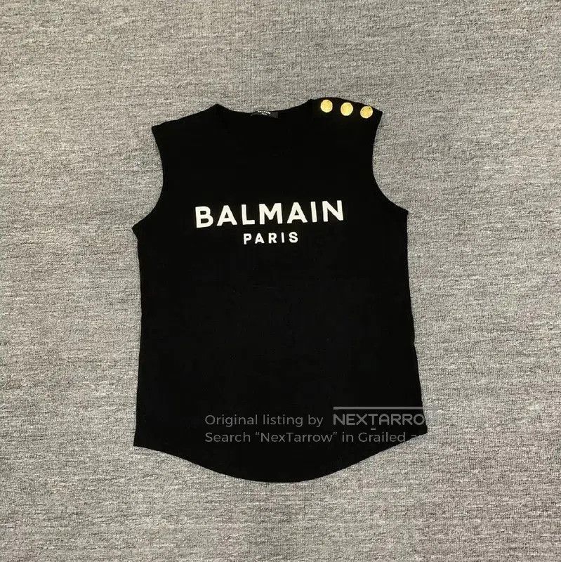 Balmain Balmain Black Cotton T-Shirt for Women . Size S / US 4 / IT 40 - 1 Thumbnail