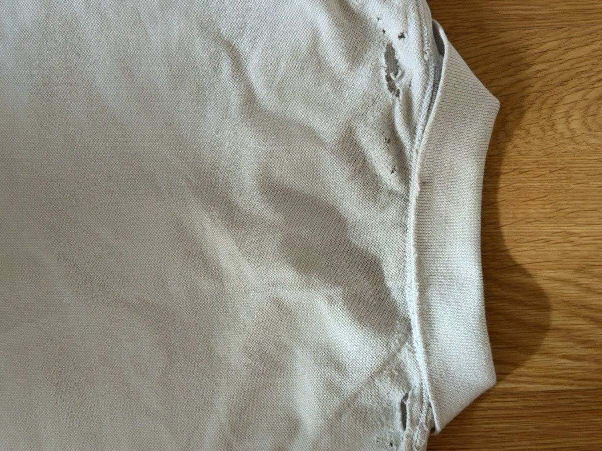 Balenciaga Balenciaga Distressed embroidered cotton-piqué polo shirt Size US L / EU 52-54 / 3 - 6 Thumbnail