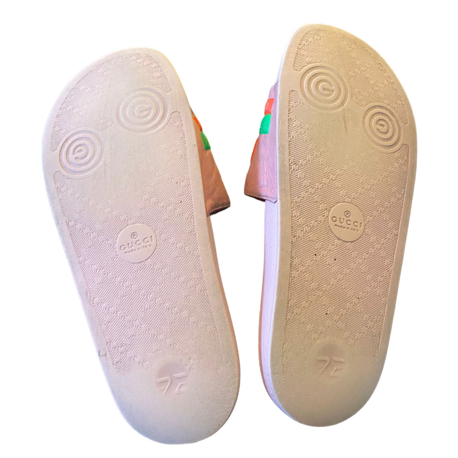 Auth Gucci Limited Edition Neon Pink Pool Beach Slides 6