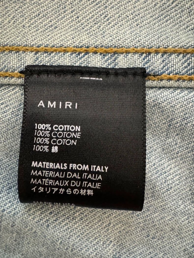 Amiri Amiri washed coconut tree 18ss denim jacket-2506 Size US M / EU 48-50 / 2 - 4 Thumbnail