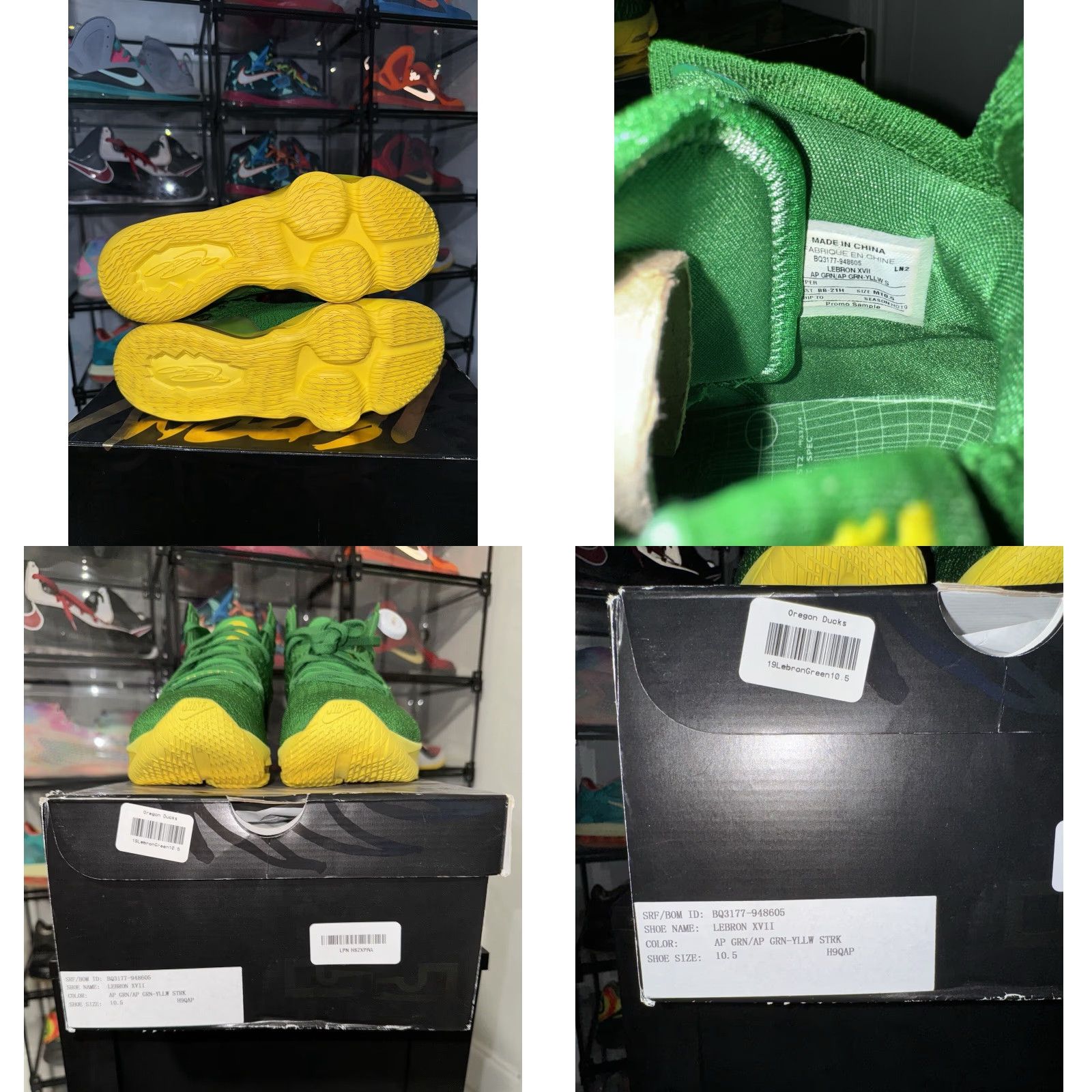Nike Lebron 17 Oregon Ducks Team Issued PE Promo Sample Size 10.5 RARE Nike Sneaker Mens Green Duck 10.5 Size US 11 / EU 44 - 8 Thumbnail