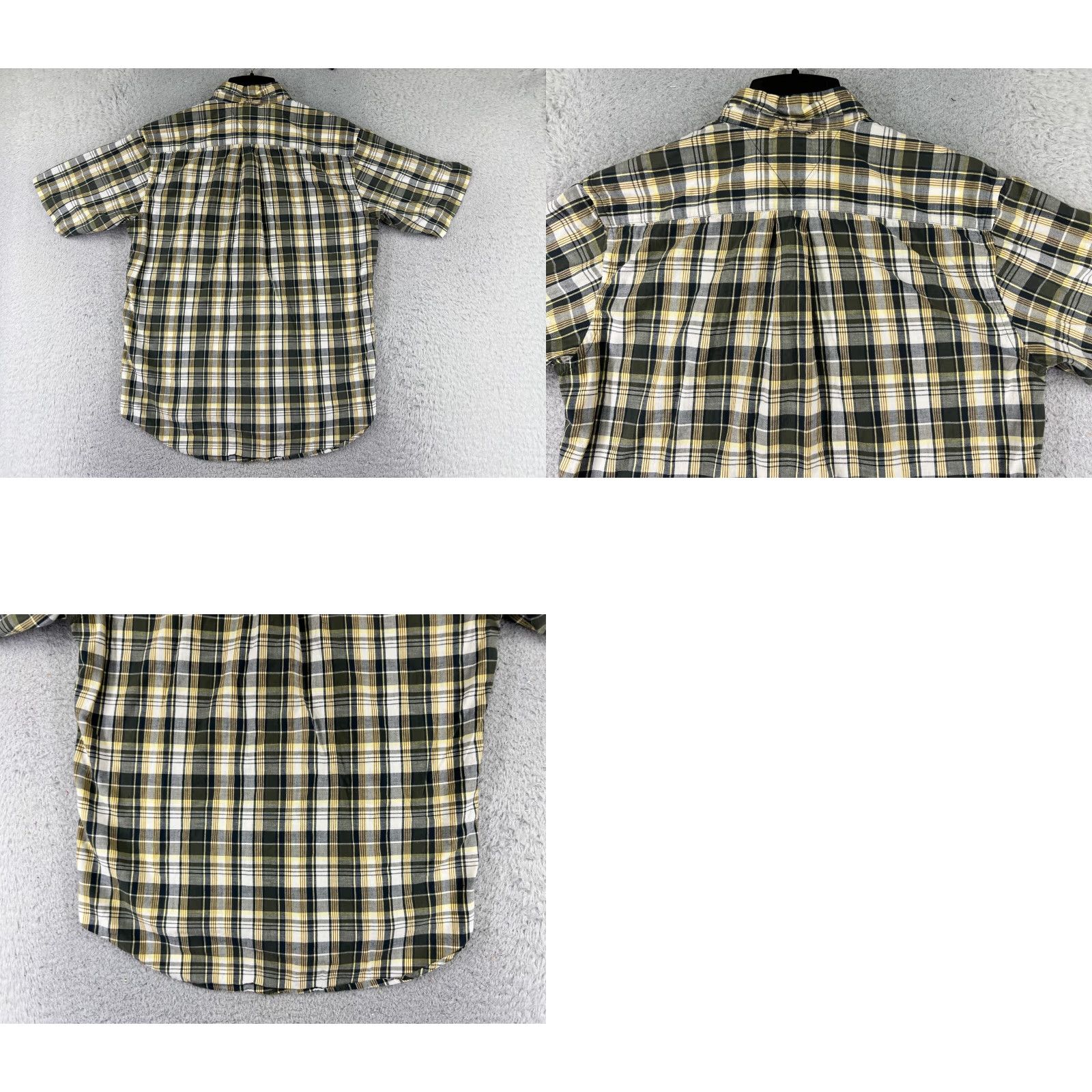 Tommy Hilfiger Tommy Hilfiger Shirt Men Small Yellow Black Plaid Button-Up Short Sleeve Cotton Size US S / EU 44-46 / 1 - 9 Thumbnail