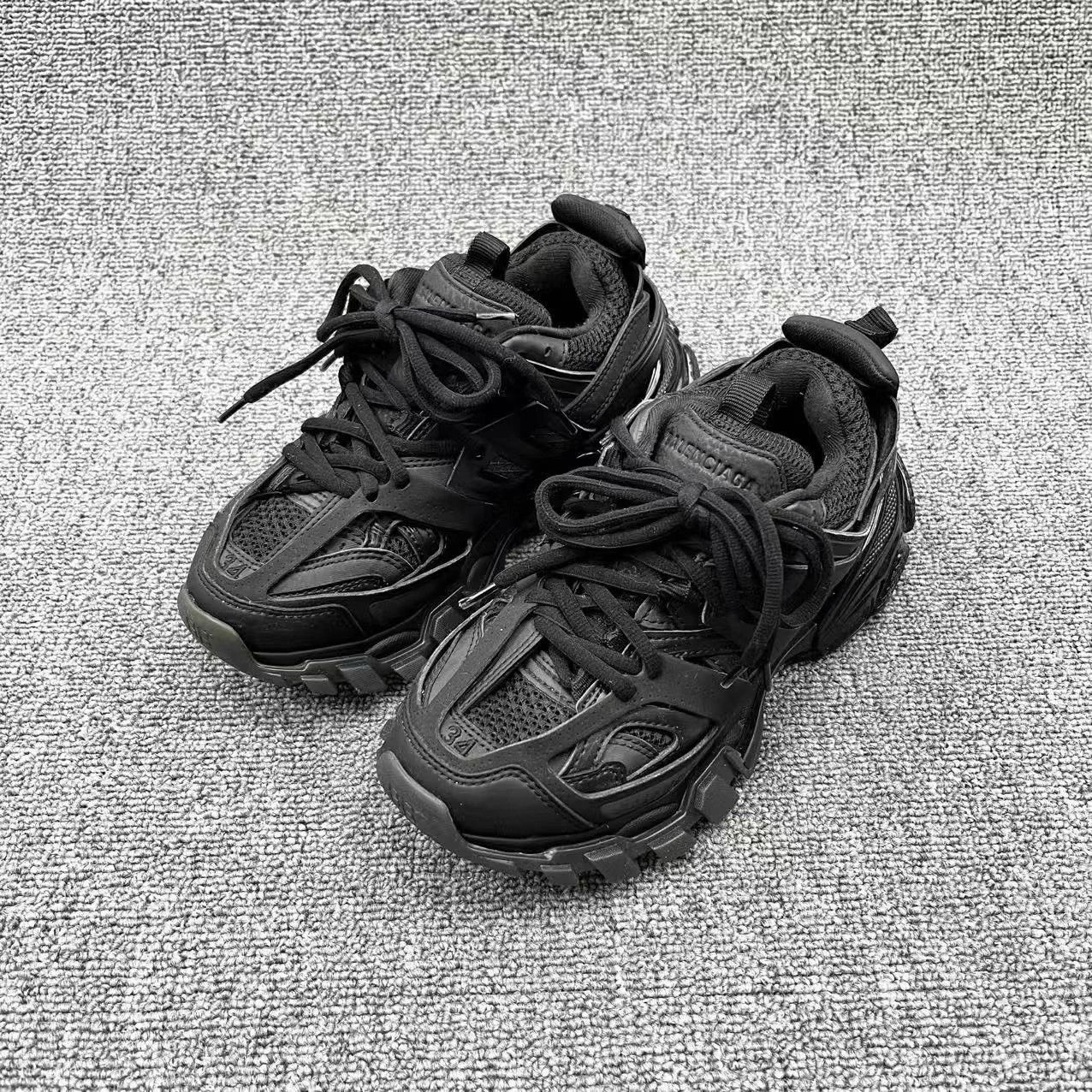 Balenciaga Balenciaga Track Black Trainer 34 (Fits 34-35) Size US 4 / IT 34 - 1 Thumbnail