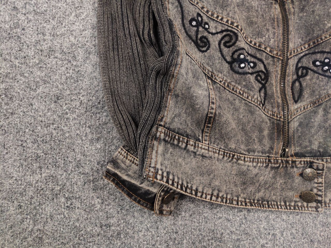 Hysteric Glamour Vintage Jacket Ribbed sleeves if six was nine style LGB Y2K Size M / US 6-8 / IT 42-44 - 5 Thumbnail