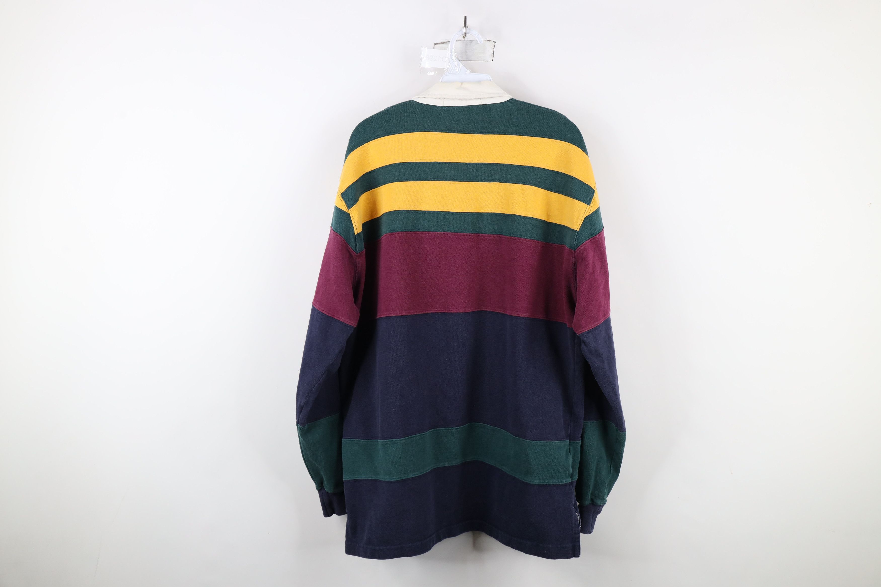 Vintage Vintage 90s Streetwear Striped Long Sleeve Rugby Polo Size US XL / EU 56 / 4 - 11 Thumbnail