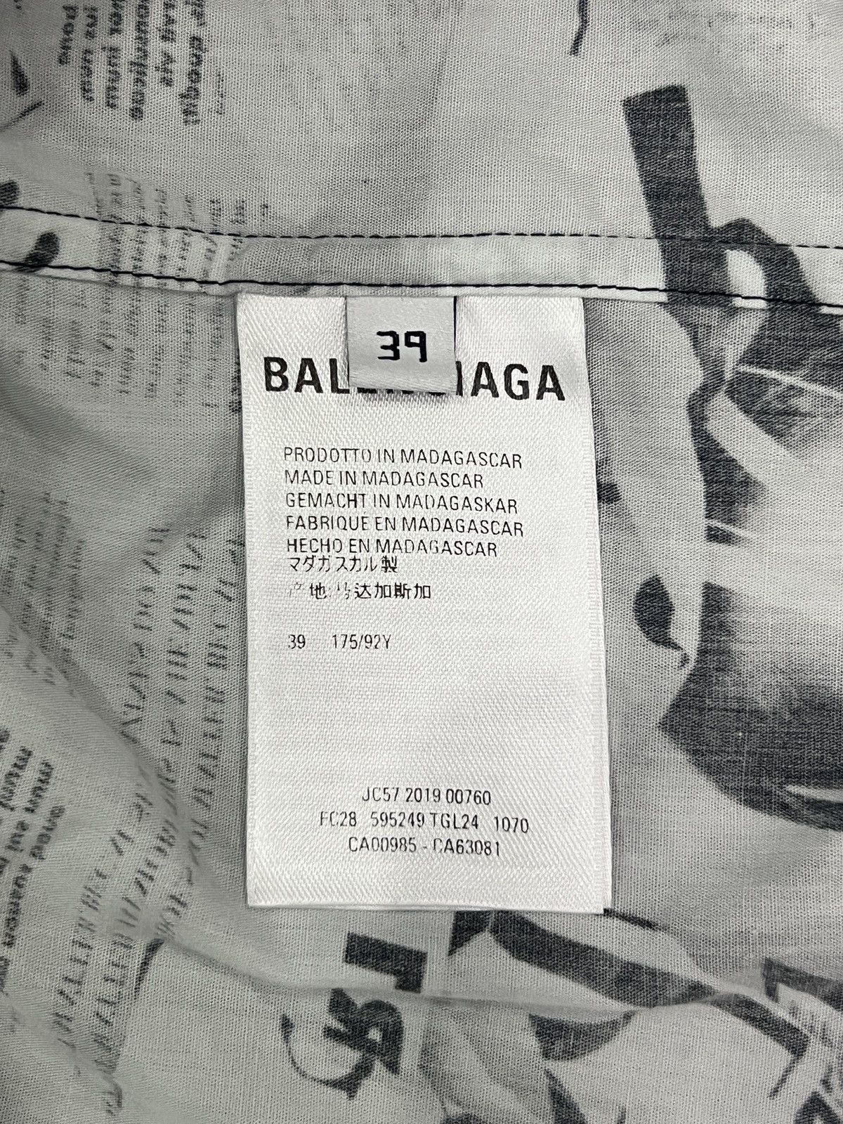 Balenciaga Balenciaga SS19 Magazine Poster Shirt Size US XS / EU 42 / 0 - 23 Thumbnail