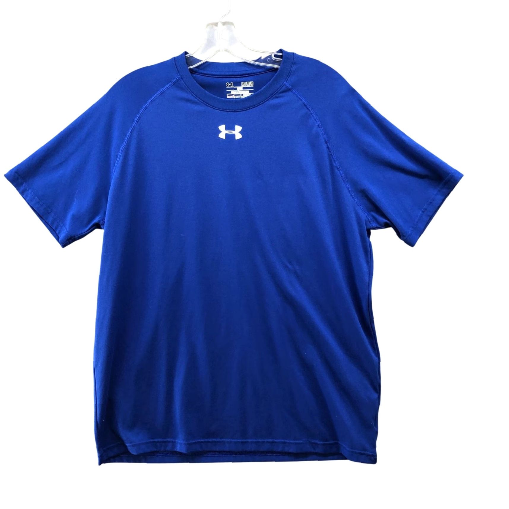 Under Armour Under Armour HeatGear Active T Shirt Mens M Loose Short Sleeve Blue Crewneck Size US M / EU 48-50 / 2 - 2 Thumbnail