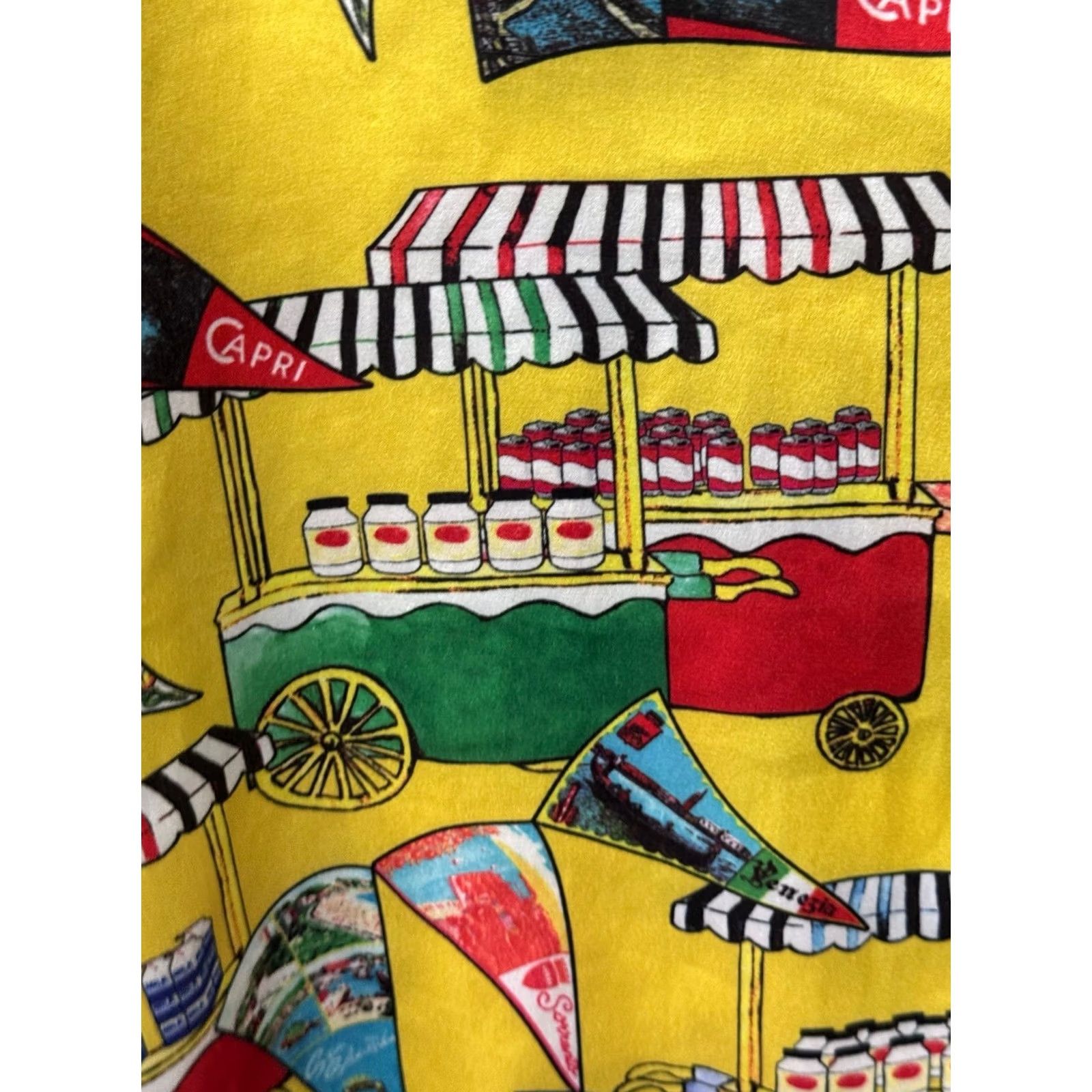 Asos RARE Asos CapriItalian Food Cart Hawaiian SHORT SLEEVE BUTTON UP SHIRT XL Size US XL / EU 56 / 4 - 6 Thumbnail