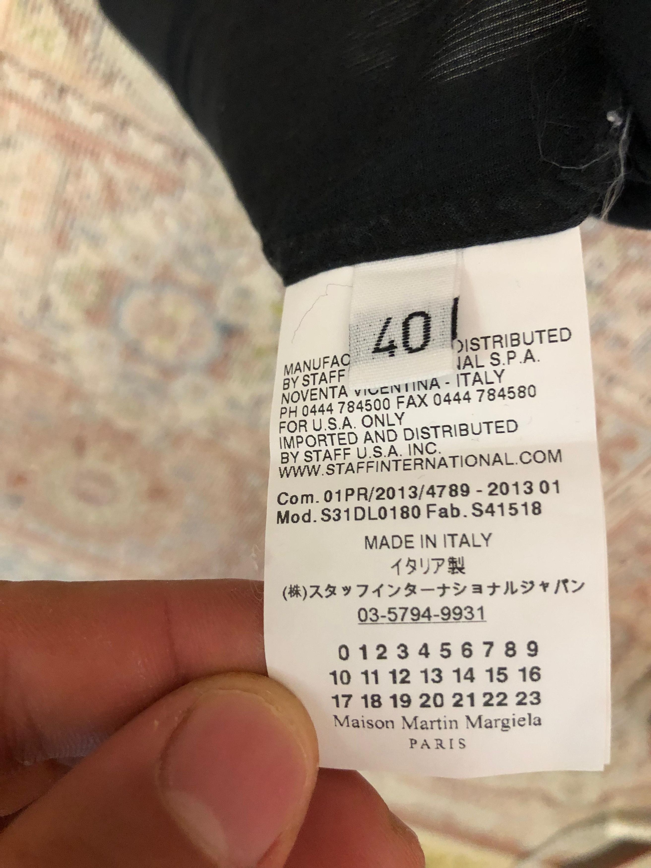 Maison Margiela Maison Martin Margiela Line 4 Black Shirt 2013,Size 40 Size S / US 4 / IT 40 - 6 Thumbnail