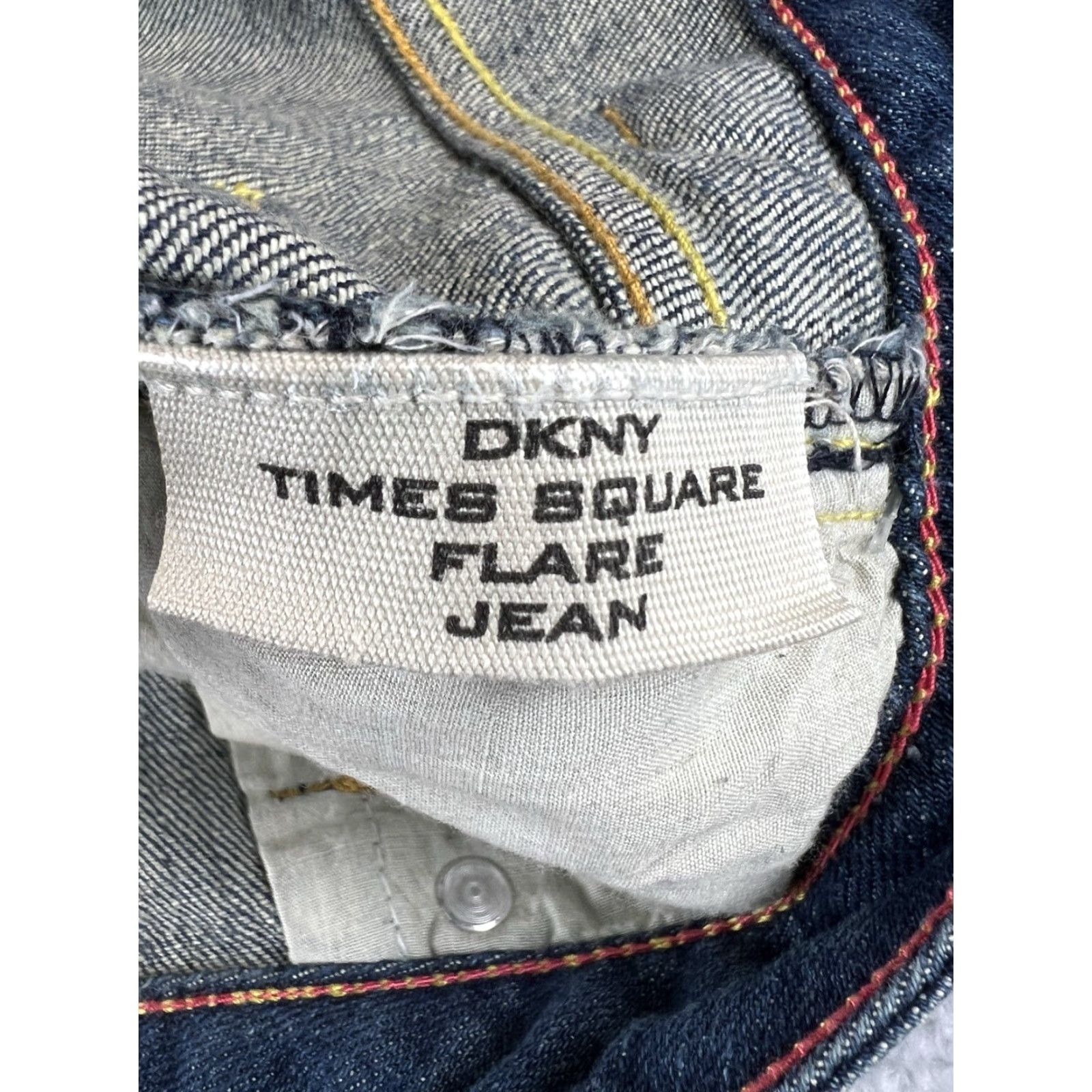 Vintage DNKY Times Square Jeans Dark Wash Stretch Blue Jeans 30 Regular Mens Womens Juniors 90s Bohemian City Size 30" / US 8 / IT 44 - 6 Thumbnail