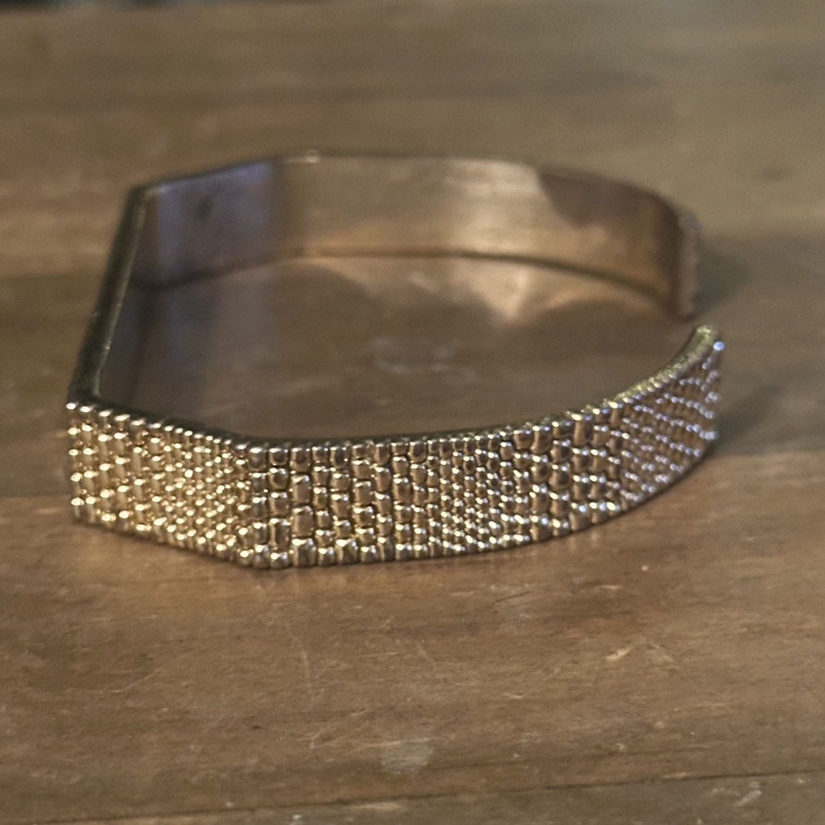 Vintage Vintage gold tone angular cuff bangle bracelet Size ONE SIZE - 7 Thumbnail