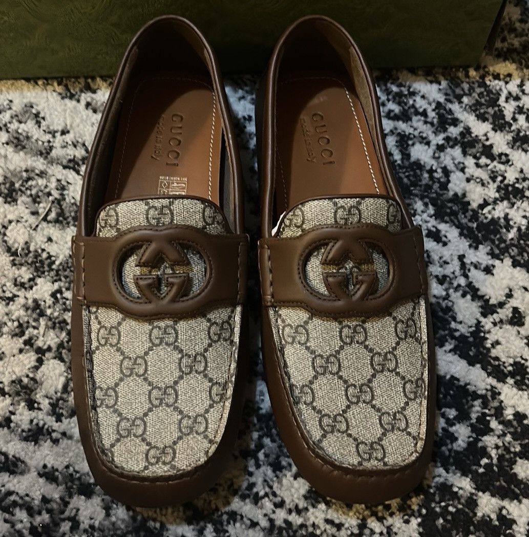 Gucci Gucci GG Logo Interlocking G Driving Loafer Size US 9 / EU 42 - 3 Thumbnail