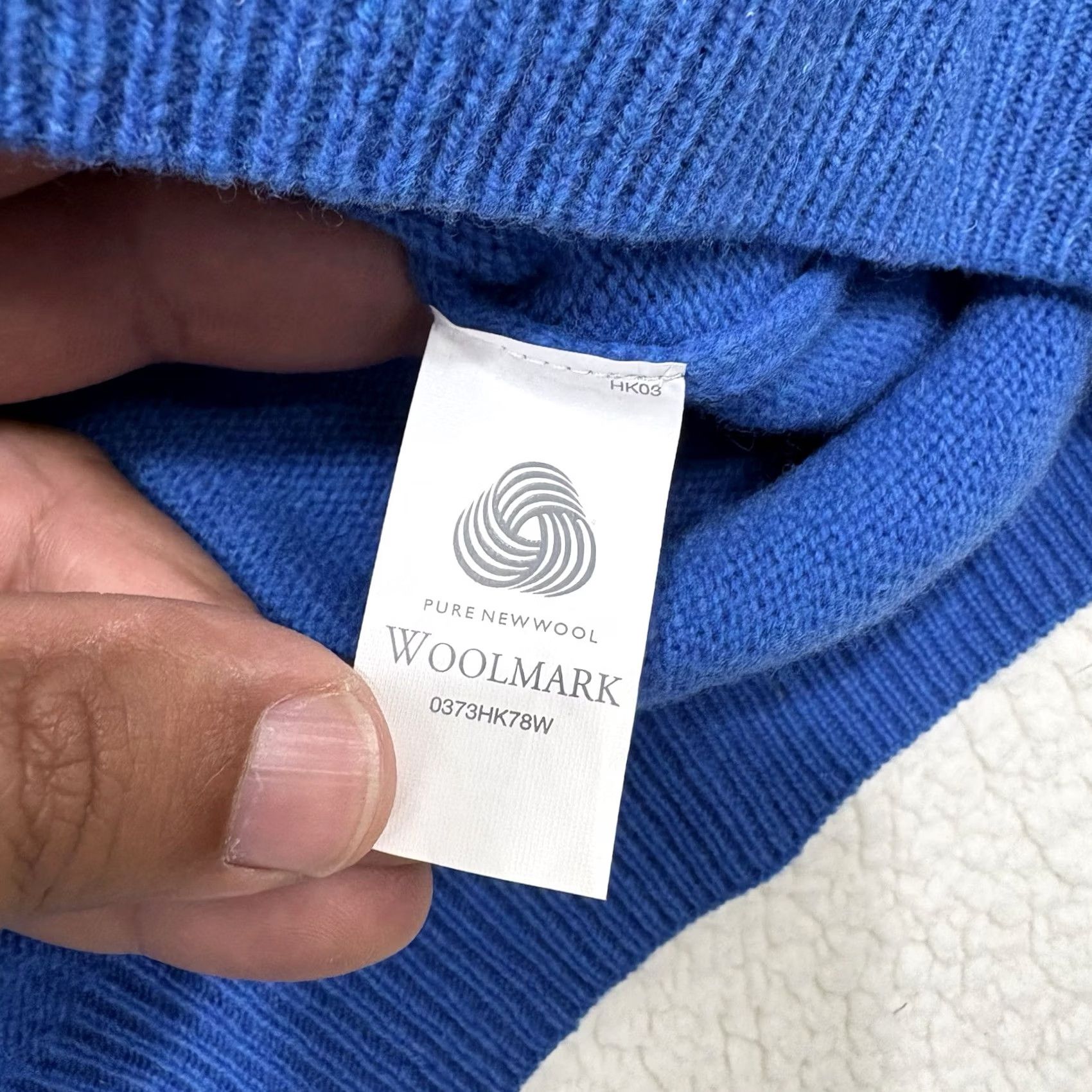 C&A VINTAGE Canda Mens XL Pure New Wool Woolmark Sweater Blue Crew Neck Preppy 90s Classic Pullover Sweat er Size US XL / EU 56 / 4 - 4 Thumbnail