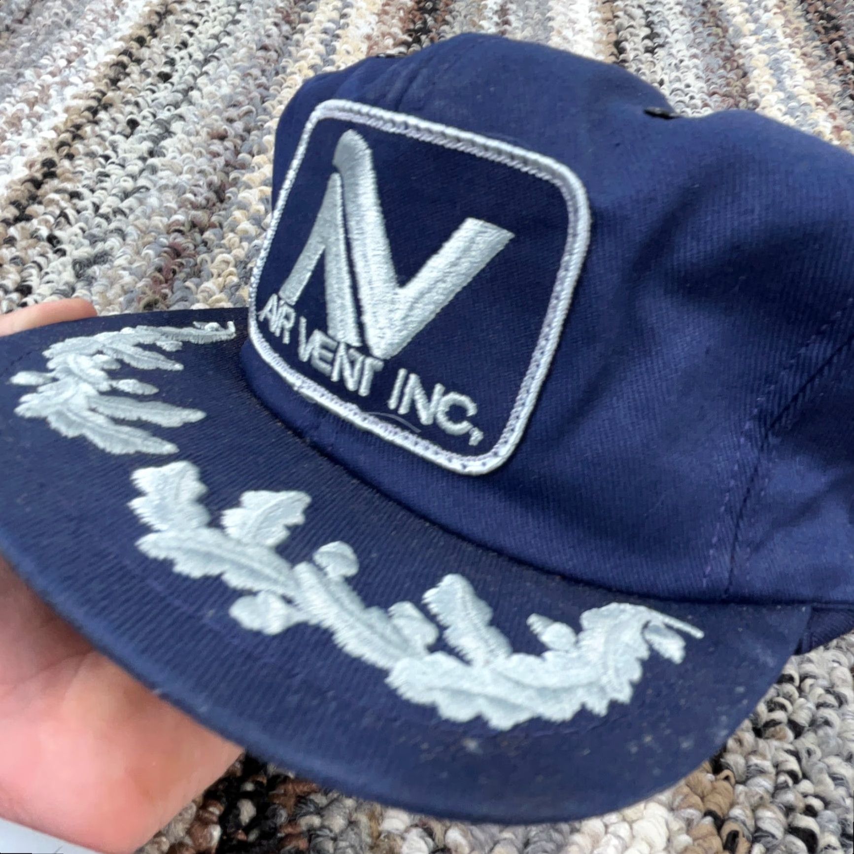J Brand VINTAGE K-Brand Trucker Hat Snapback Blue Silver USA Patch 80s Retro Mens One Size Size ONE SIZE - 4 Thumbnail