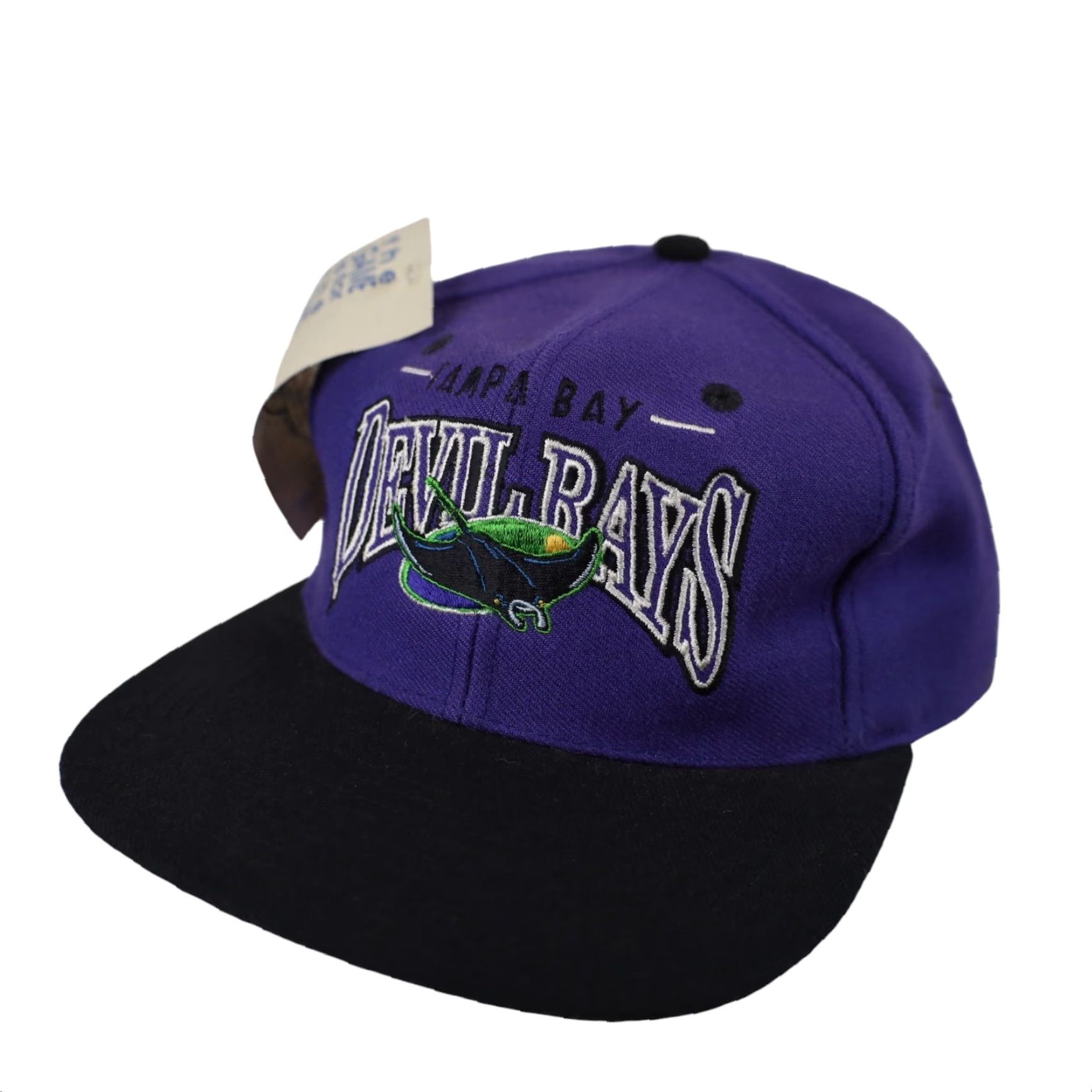 MLB VINTAGE The Game Tampa Bay Devil Rays Baseball Snapback Hat Mens OS Purple Size ONE SIZE - 2 Thumbnail