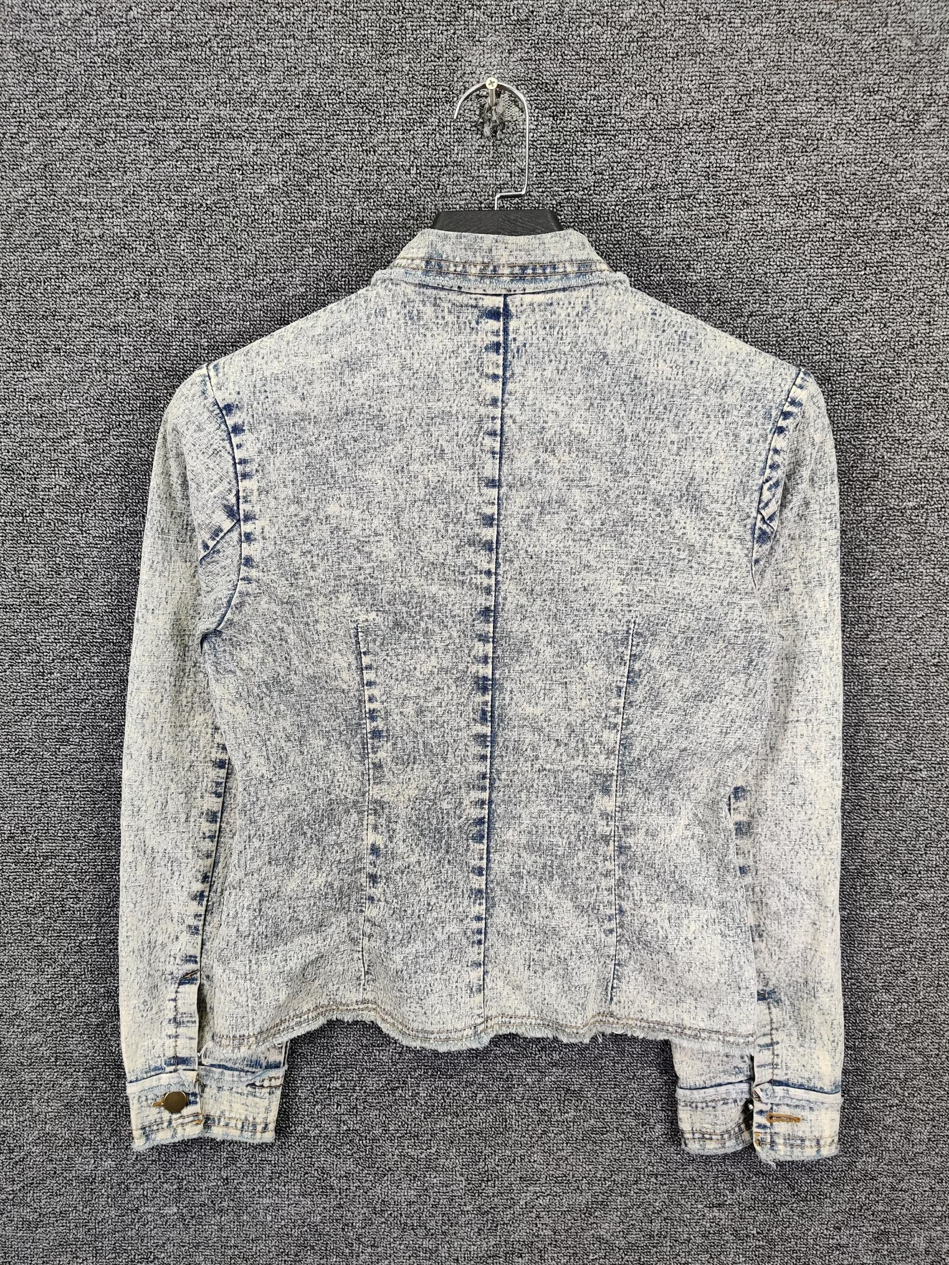 Vintage Vintage Acid Wash Checkerboard Patchwork Denim Jacket Size US S / EU 44-46 / 1 - 5 Thumbnail