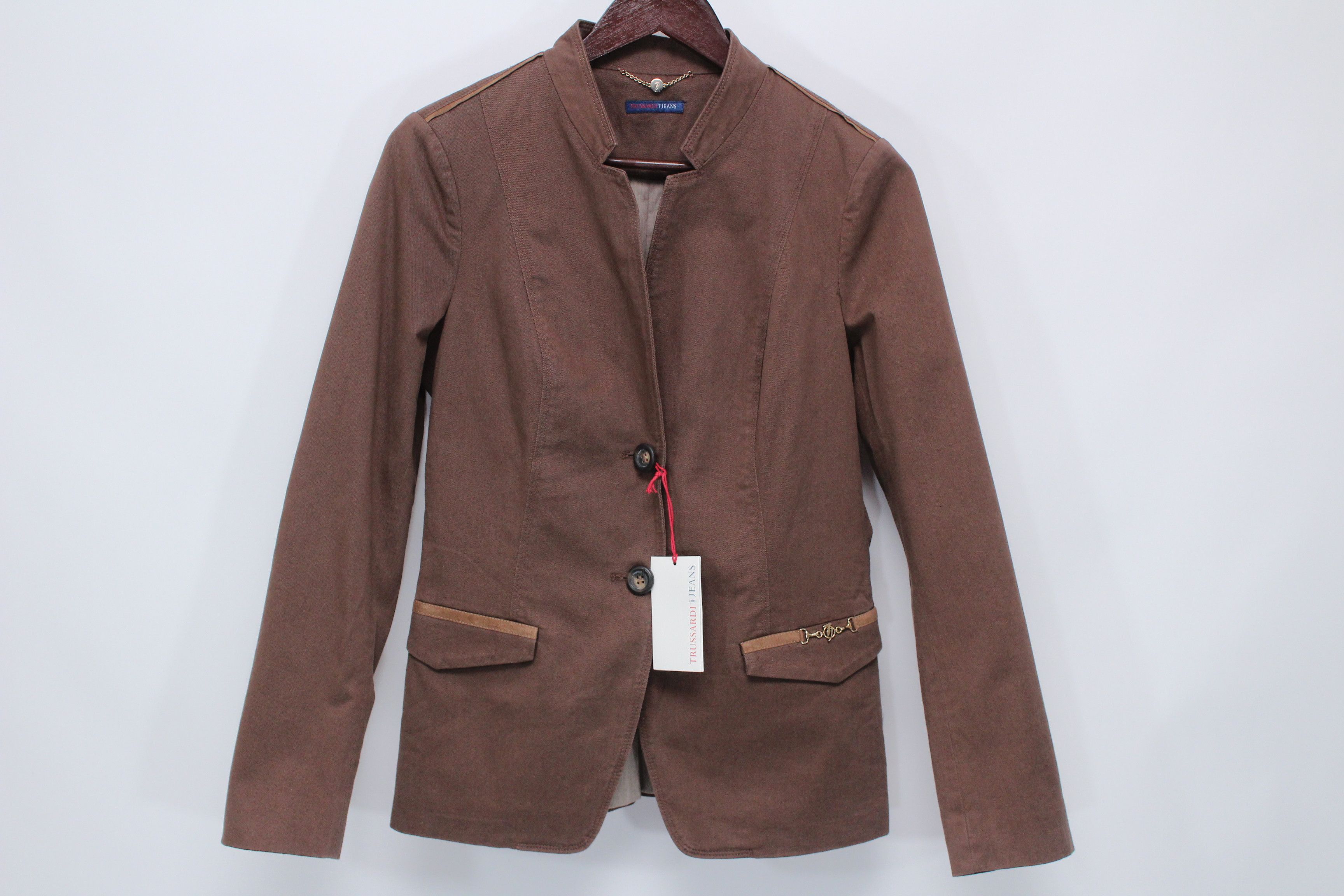 image of Archival Clothing x Avant Garde Trussardi Jacket Blazer Womens Size 46 Hype in Brown
