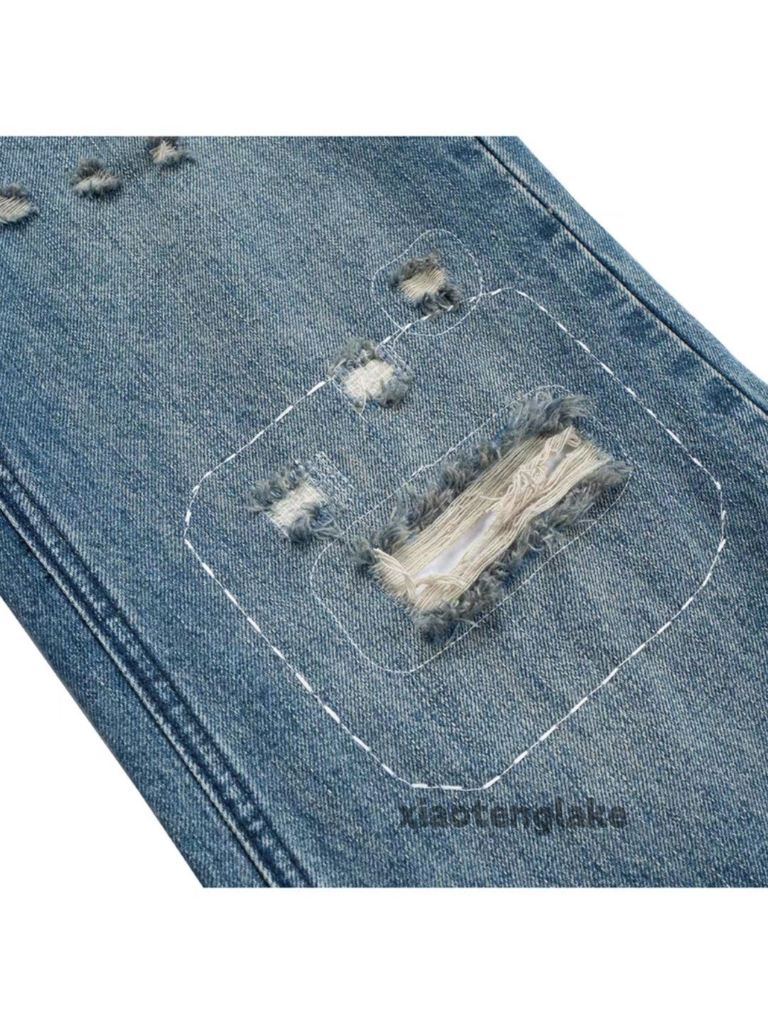 Jean ltx vintage washed faded skate hiphop ripped jeans Size US 32 / EU 48 - 4 Thumbnail