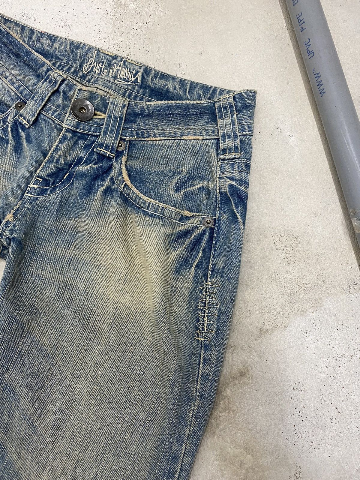 Hysteric Glamour Just Amorica Denim Style Mud Washed Light Jean Clawn Mark Size US 28 / EU 44 - 5 Thumbnail