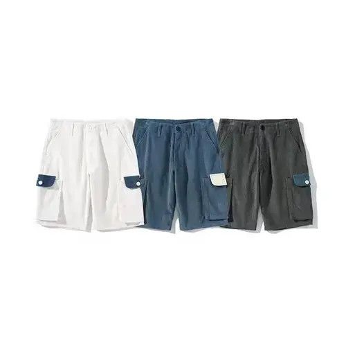 Other 20SS Indigo Union Japan White Corduroy Patchwork Shorts Size US 32 / EU 48 - 2 Thumbnail